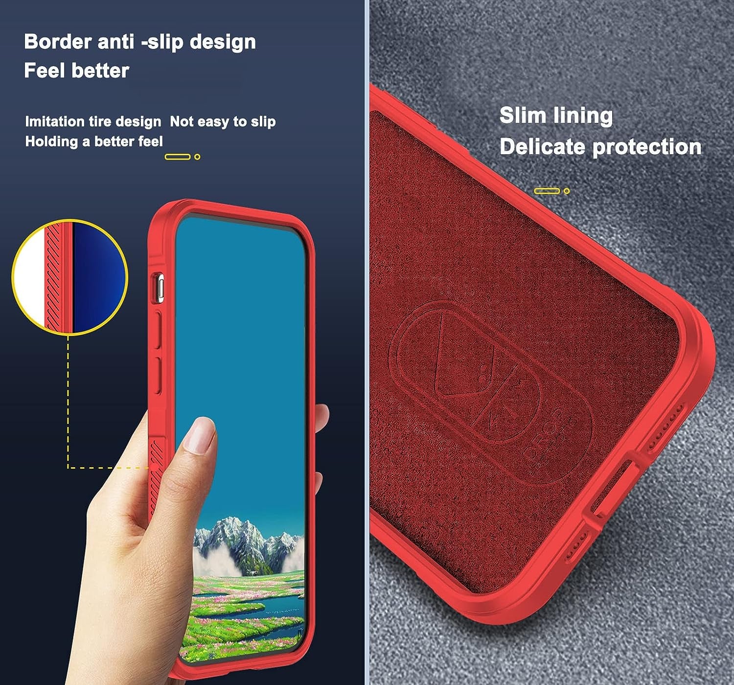 Tiwinxing Case Compatible with Oneplus Nord N30 5G Case Shockproof, Soft TPU Slim Oneplus Nord N30 5G Case for Women Men Anti-Scratch Protective Phone Case (Red)  Tiwinxing   