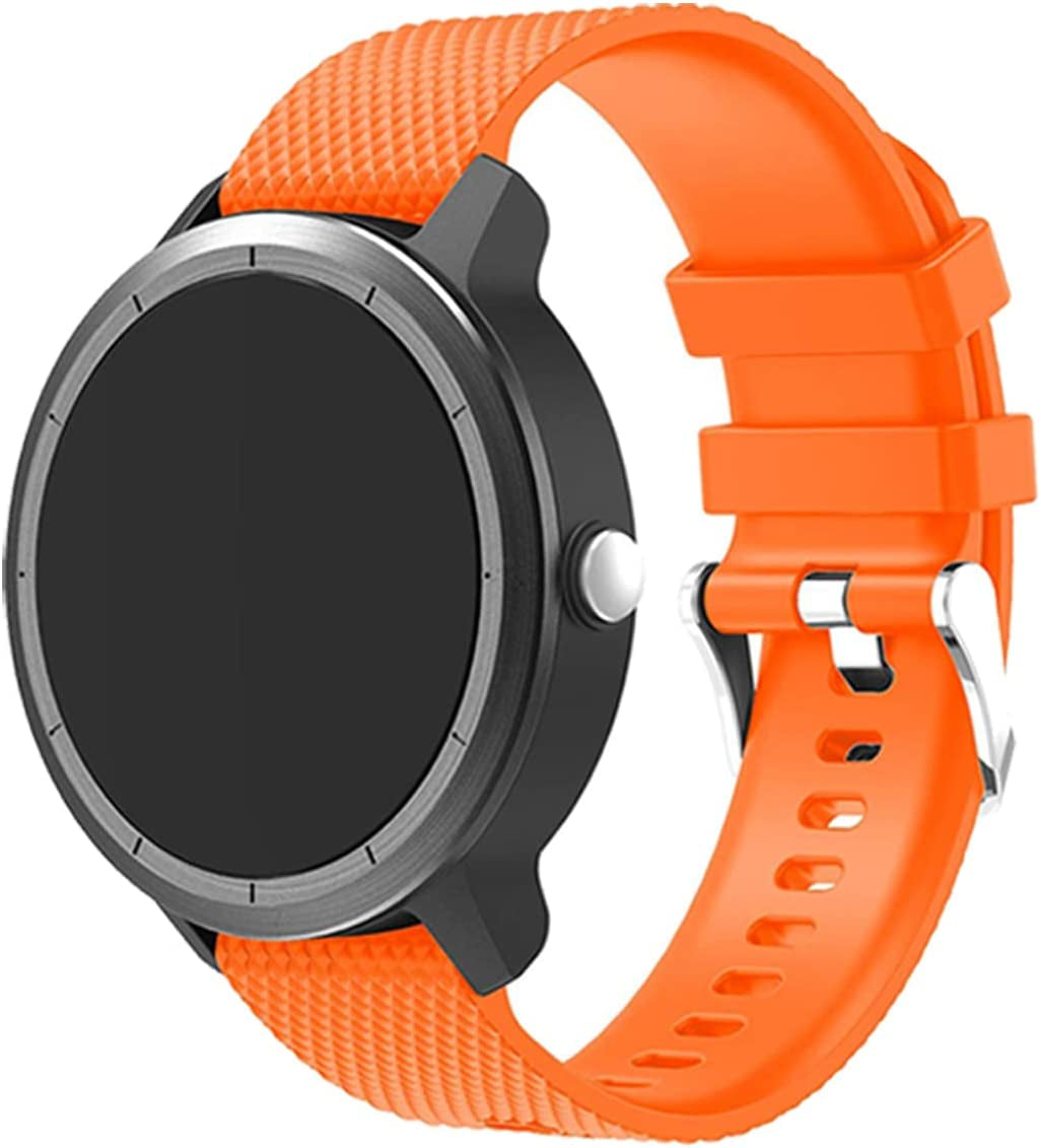 Anrir Vivoactive 3 Watch Band, 20Mm Silicone Bands for Garmin Vivoactive 3/Forerunner 645 Music/Samsung Galaxy 42Mm/Galaxy Watch 3 41Mm/Galaxy Watch Active 2 40Mm/44Mm-Black  BIGTANG Orange  