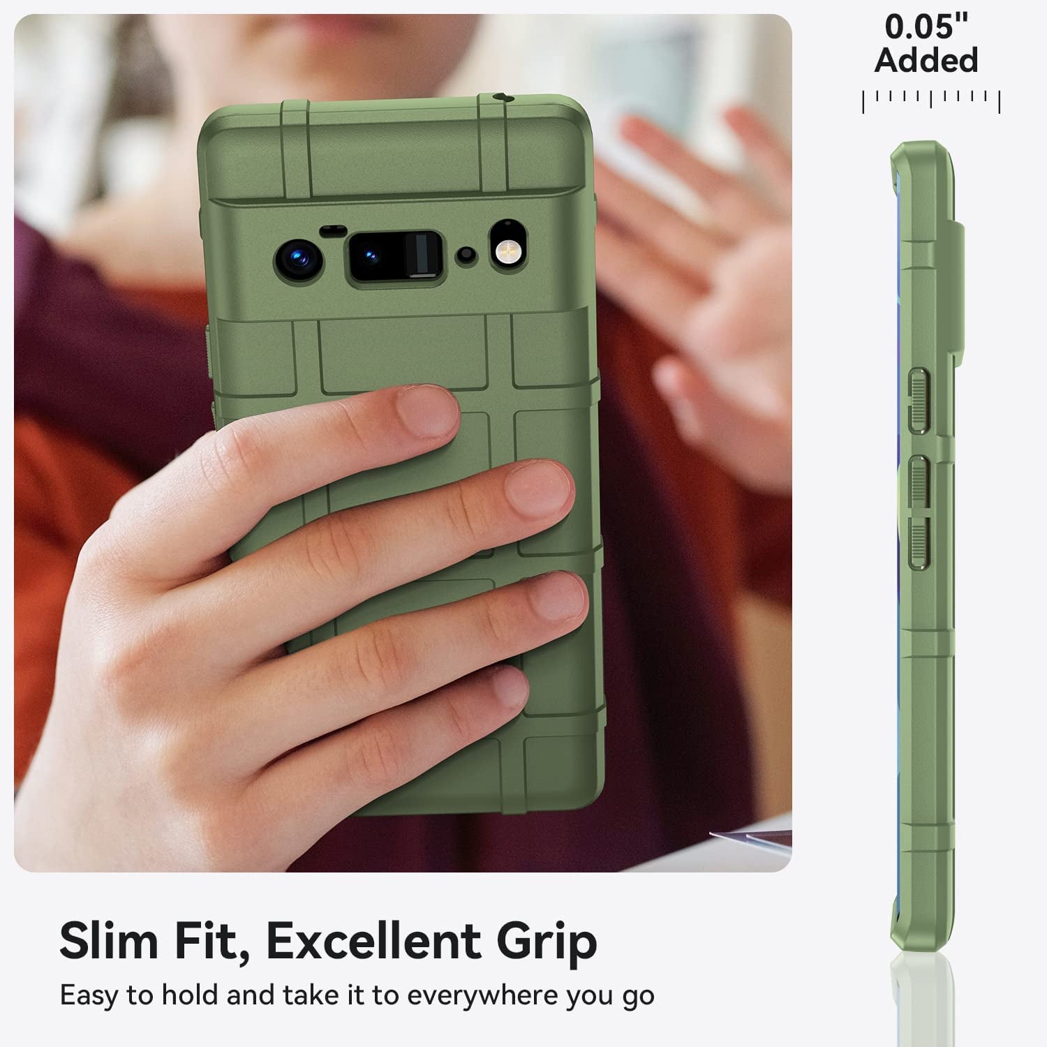 Rugged Shield for Pixel 6 Pro Case, Sturdy Shockproof Google Pixel 6 Pro Case, Military Grade Protection, Anti-Scratch, Heavy Duty Protective Phone Case, Slim Fit Bumper Cover - Green  MOFAN   