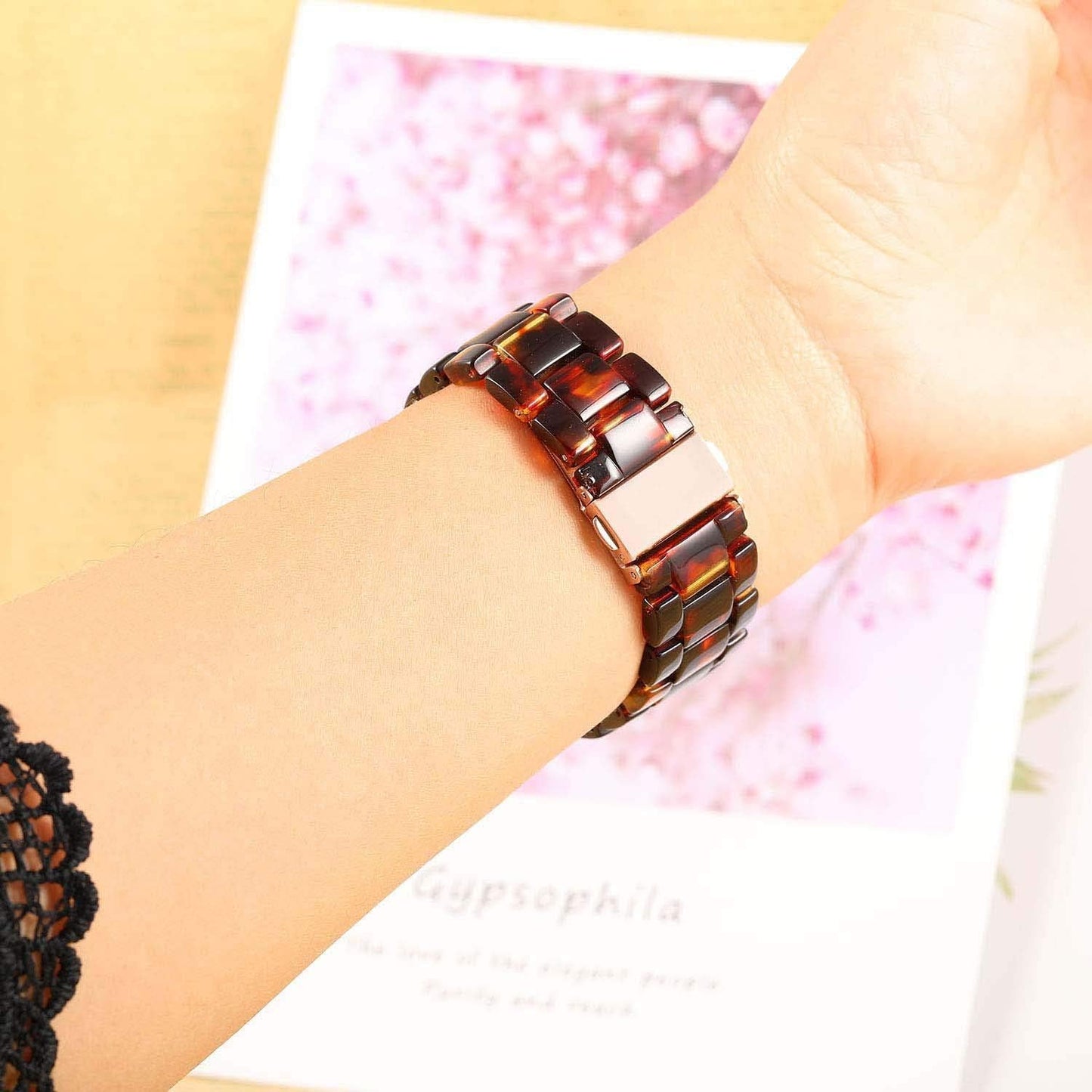 Wongeto Resin Watch Band Compatible with Garmin Vivoactive 3 Music/Forerunner 245,20Mm Women Men Fashion Bracelet Strap Compatible with Vivomove Hr/Forerunner 645 Smartwatch  Wongeto   