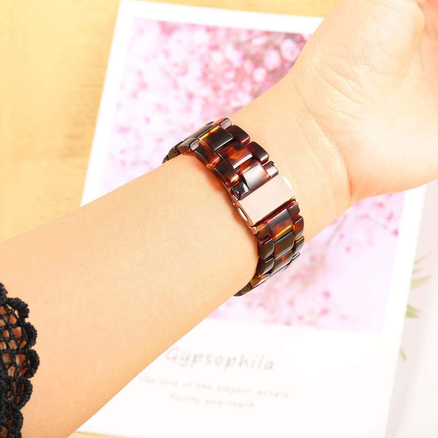 Wongeto Resin Watch Band Compatible with Garmin Vivoactive 3 Music/Forerunner 245,20Mm Women Men Fashion Bracelet Strap Compatible with Vivomove Hr/Forerunner 645 Smartwatch  Wongeto   