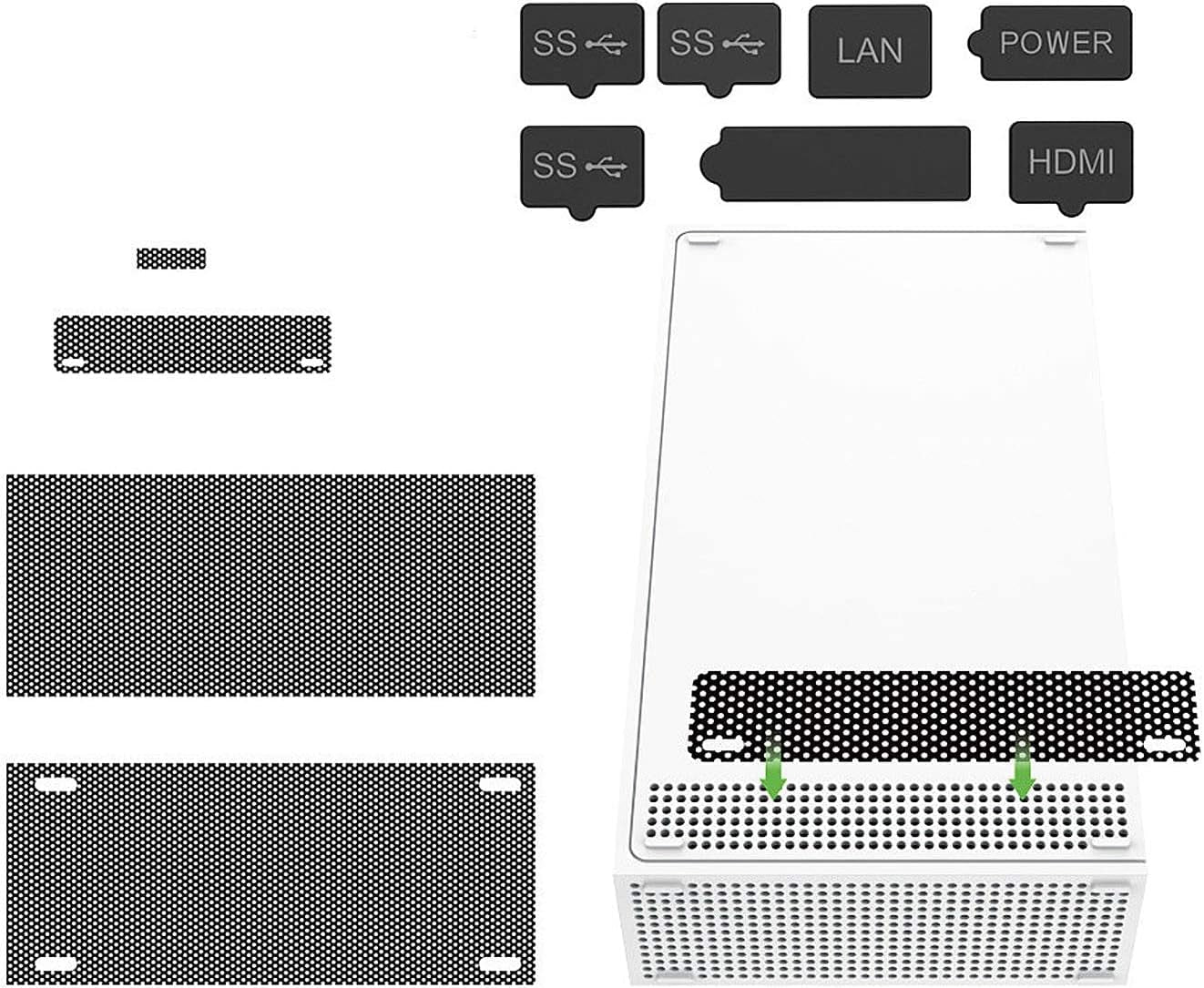 Dust Plugs Compatible with Xbox Series S,Silicone Case for Xbox Series S/X  ECHZOVE   