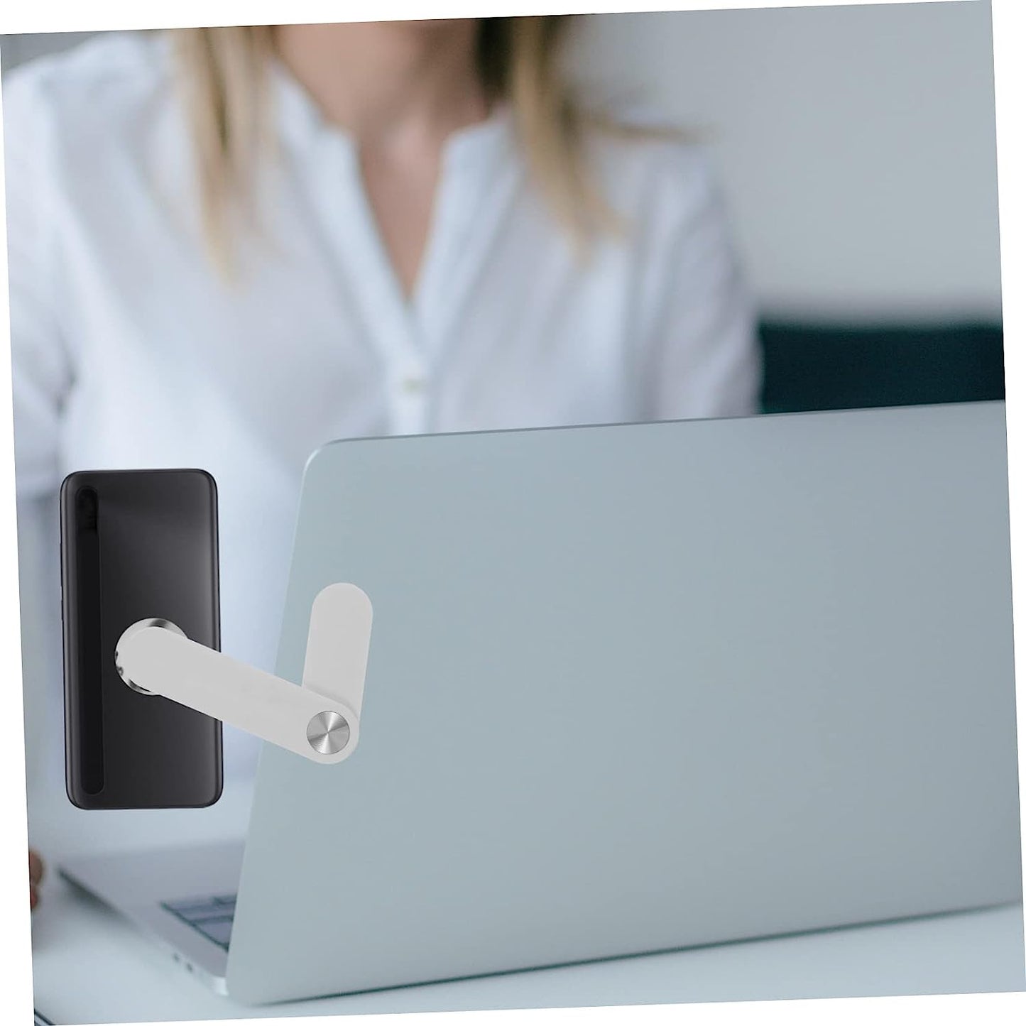 ULTECHNOVO Screen Phone Holder Laptop Phone Holder Magnetic Phone Mount Smart Phone Laptop Mount Computer Side Mount Clip Laptop Phone Mount Laptop Phone Mount Magnetic Monitor Phone Mount  ULTECHNOVO   