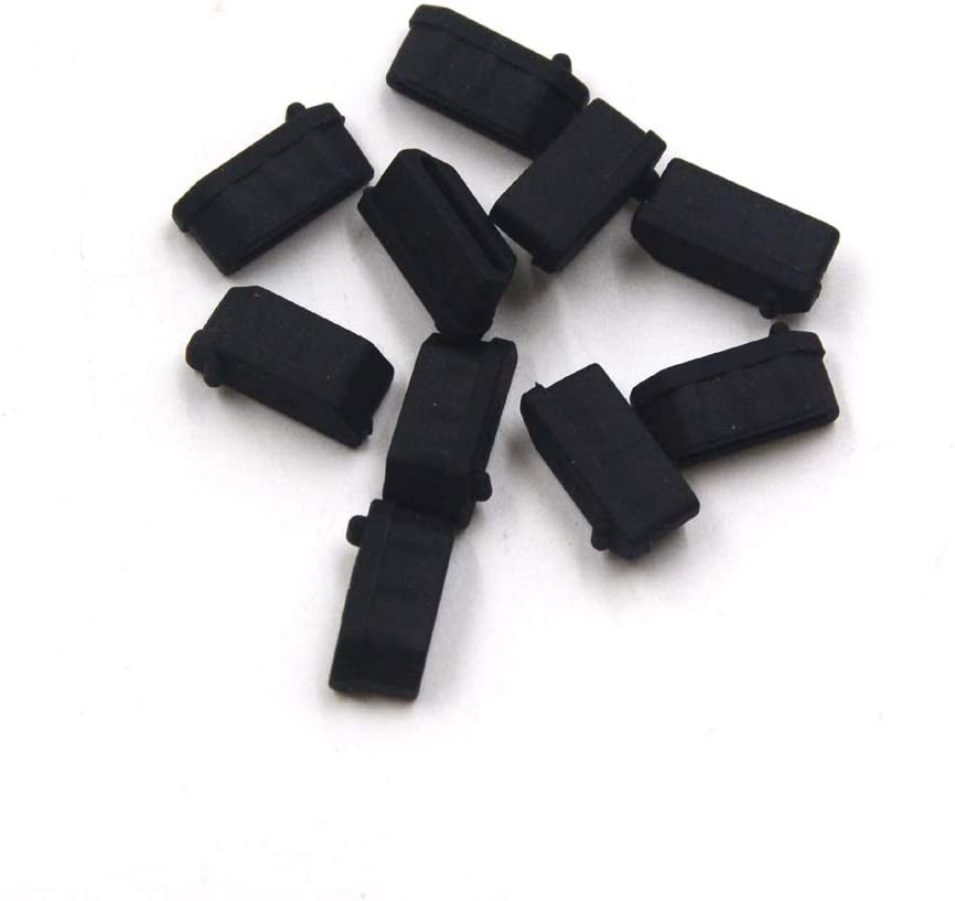 Silicone 10Pcs HDMI Anti-Dust Cover Plugs Protector Stopper Cap for Female Port Black for Tv,Computer,Other Devices.  LampVPath   