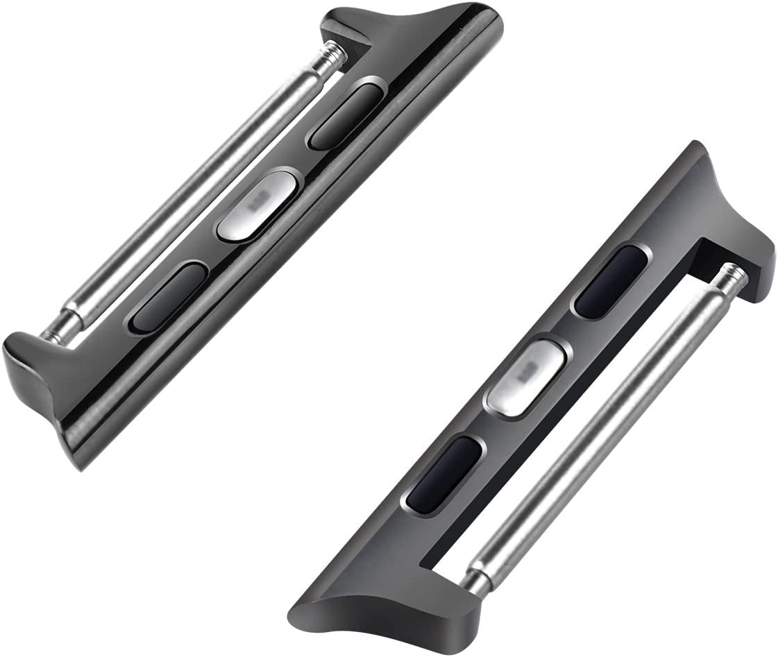 Wearlizer Watch Band Connector Compatible with Apple Watch Band Adapter, Replaceable Metal Connection Adapter with Replacement Tool for Iwatch Ultra Series 8 7 6 5 4 3 2 1 22Mm Width Straps  Wearlizer Grey 42mm/44mm(24mm Pin) 