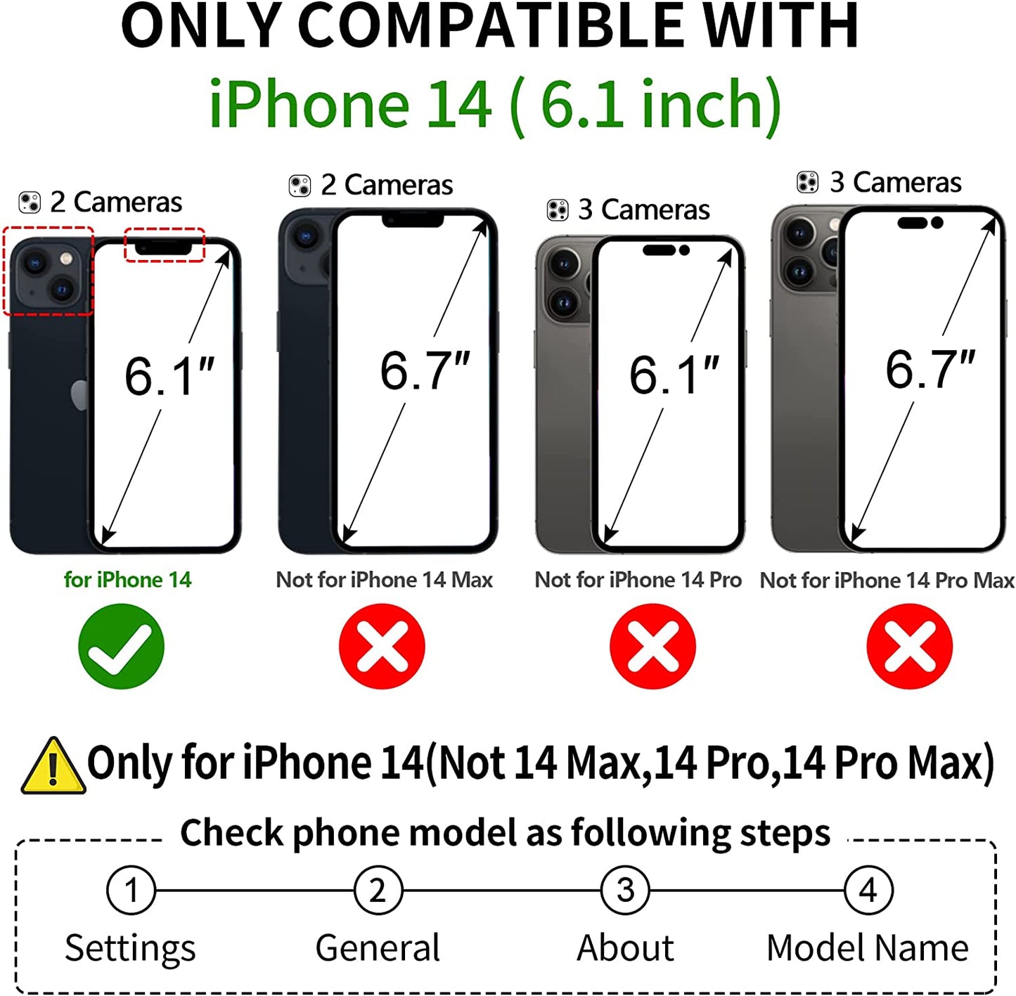 CASEOWL Compatible with Iphone 14 Wallet Case, Support Magsafe Charger, 2 in 1 Magnetic Detachable Folio Leather Iphone 14 Case Wallet with 9 Card Slots[Rfid Blocking], Strap for Man Women (Black)  CASEOWL   