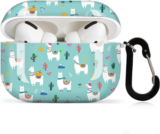 Lapac Airpod Pro Case Llama Alpaca Airpods Pro Case Cover Accessories Protective Airpods Pro Case Cute Lama Cacti Cover with Keychain Durable anti Lost Case for Wireless Airpods Pro Charging Case  Lapac   