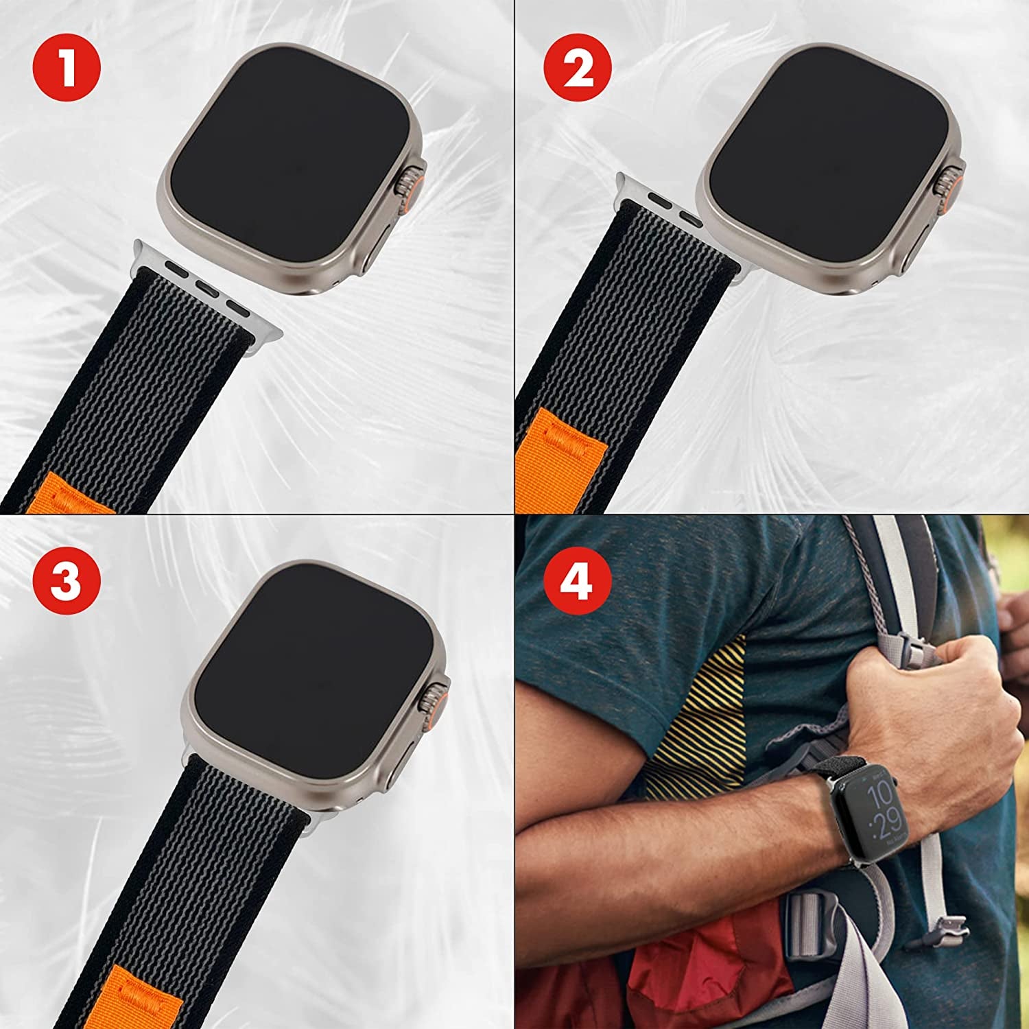 Beaverr 2-Pack Trail Loop Band Compatible with Apple Watch Ultra SE 8 7 6 5 4 3 2 1, Available in Sizes 49Mm 45Mm 44Mm 42Mm 41Mm 40Mm 38Mm, Soft Nylon Sport Iwatch Replacement Strap for Men and Women  Beaverr   