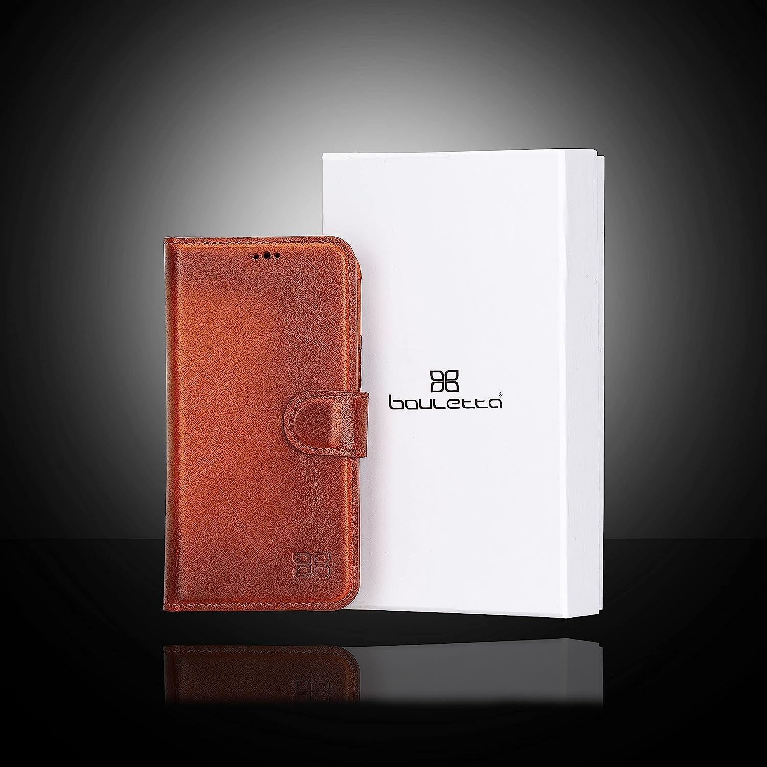 BOULETTA Leather Wallet Case for Iphone 13 Mini (5.4'') - Magsafe Flip Folio Cases Magnetic Detachable RFID Phone Cover with 3 Card Slots  Bouletta   