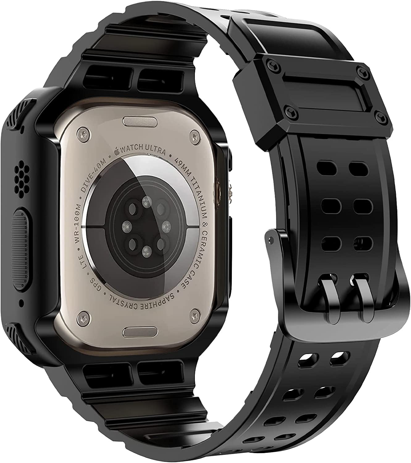 XYF Compatible for Apple Watch Ultra Band 49Mm 45Mm 44Mm 42Mm 41Mm 40Mm 38Mm with Case for Men Women, Shockproof Durable Sport Rugged Case Band for Iwatch SE Series 8 7 6 5 4 3 2 1  XYF   