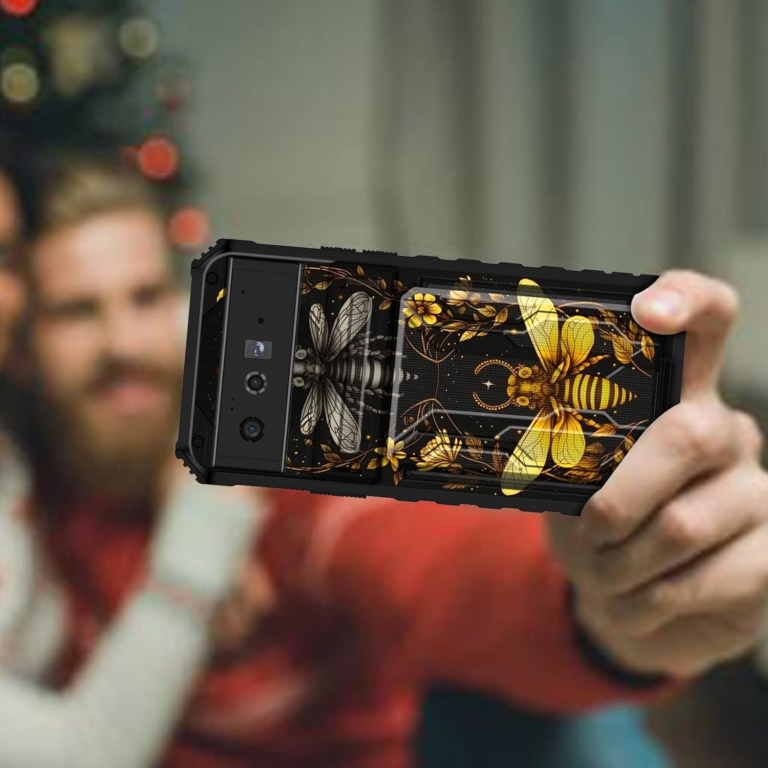 CGFGHHUY for Google Pixel 6 Pro Case for Pixel 6 Pro Wallet Case with Credit Card Holder & Kickstand Dual Layer Hard PC Soft TPU Protective Case for Google Pixel 6 Pro 6.7 Inch 2021 - Moth Moon Sun  CGFGHHUY   