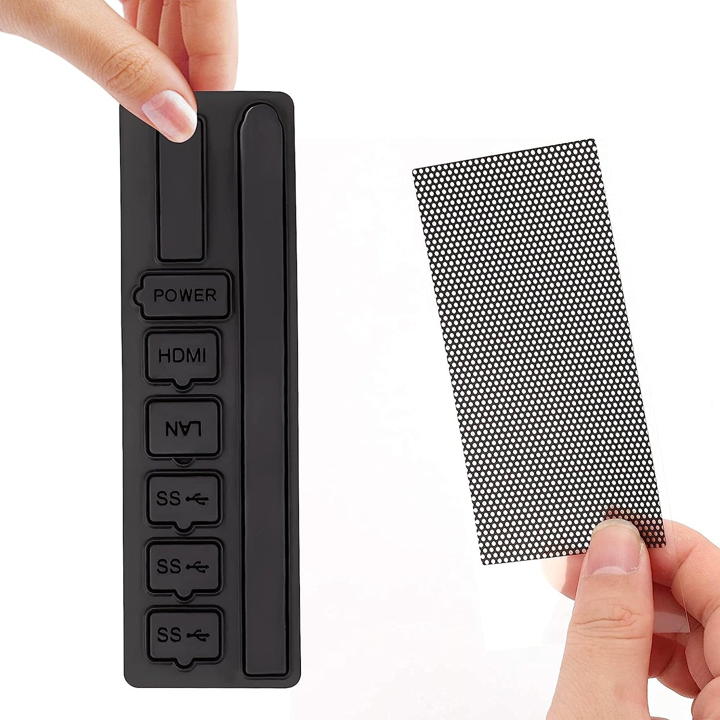 Dust Cover Set for Xbox Series X Console, Dust Filter Covers with 2 Controller Holder Hanger Stand and 8 Dust Plugs Compatible with Xbox Series X  CHIN FAI   