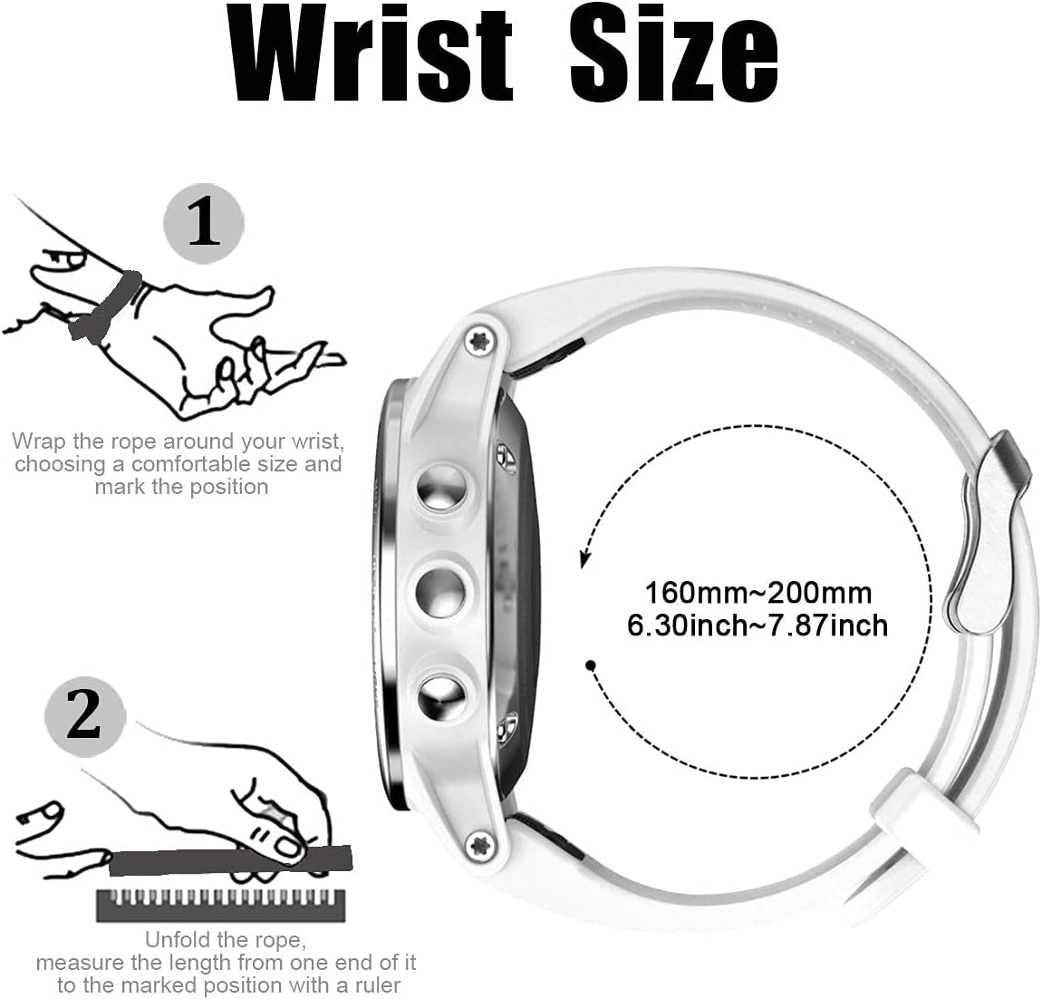 Notocity Compatible Fenix 5S Watch Band Fenix 6S Quickfit Soft Silicone Replacement Strap for Fenix 5S Plus/Fenix 6S Pro/Fenix 7S/D2 Delta S Smartwatch(Silver Buckle-White)  NotoCity   