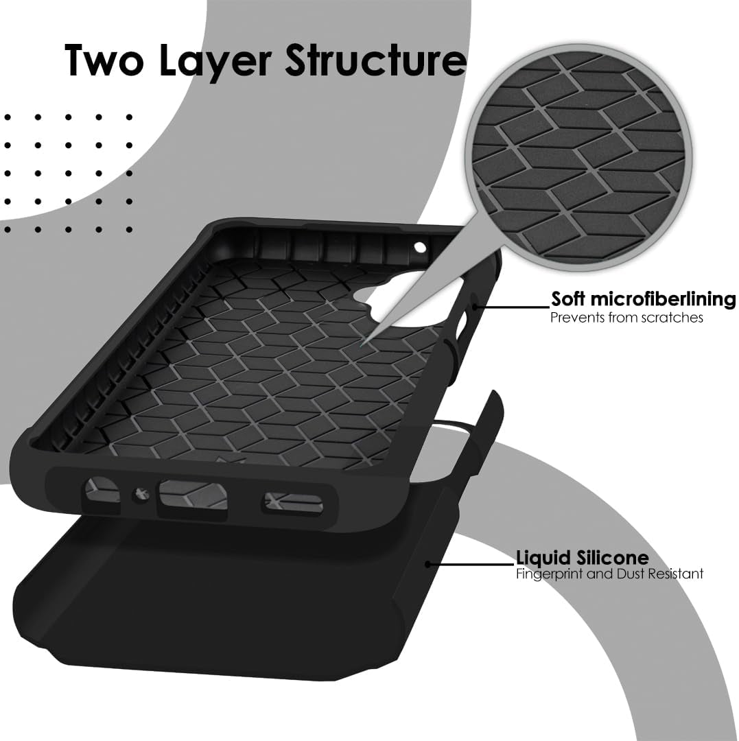 Hrwireless Compatible for Oneplus Nord N30 5G Case Cover with [HD Tempered Glass] Strong Heavy Duty [Shockproof] [Magnetic Mount Friendly] Minimalistic Original Design for Protection  HRWireless   