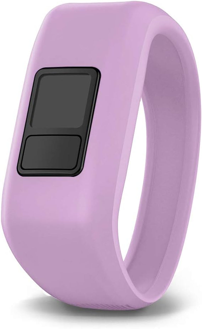 Ibrek for Garmin Vivofit Jr/Jr 2/3 Bands, Silicon Stretchy Replacement Watch Bands for Kids Boys Girls Small Large(No Tracker) (3 Pack: Transparent Pink&Teal&Lavender, Small)  iBREK Lavender Small 
