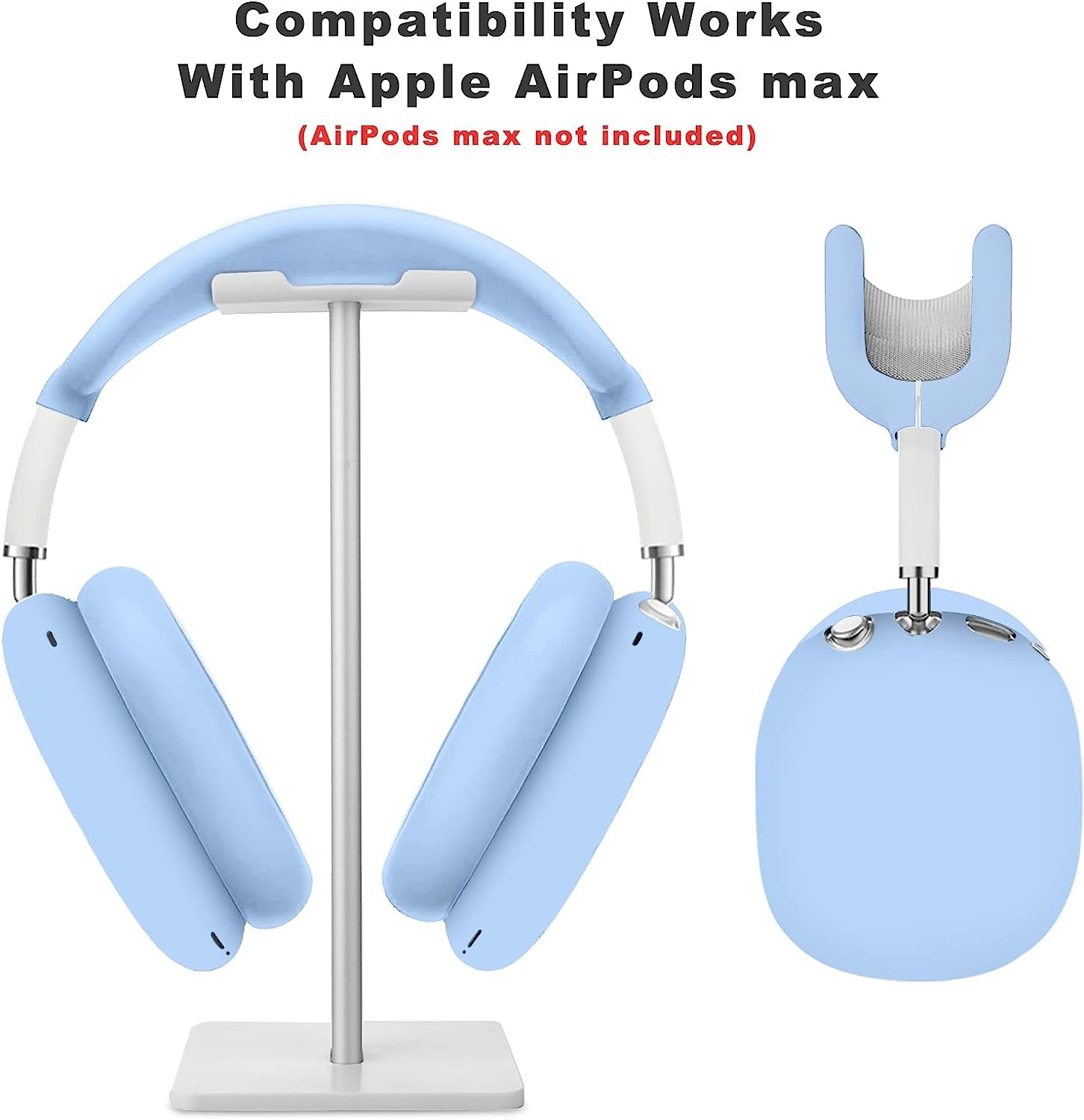 Aiaabq for Airpods Max Case Cover,Anti-Scratch Ear Pad Case Cover/Ear Cups Cover/Headband Cover for Airpods Max, Accessories Soft Silicone Skin Protector for Apple Airpods Max  Aiaabq   