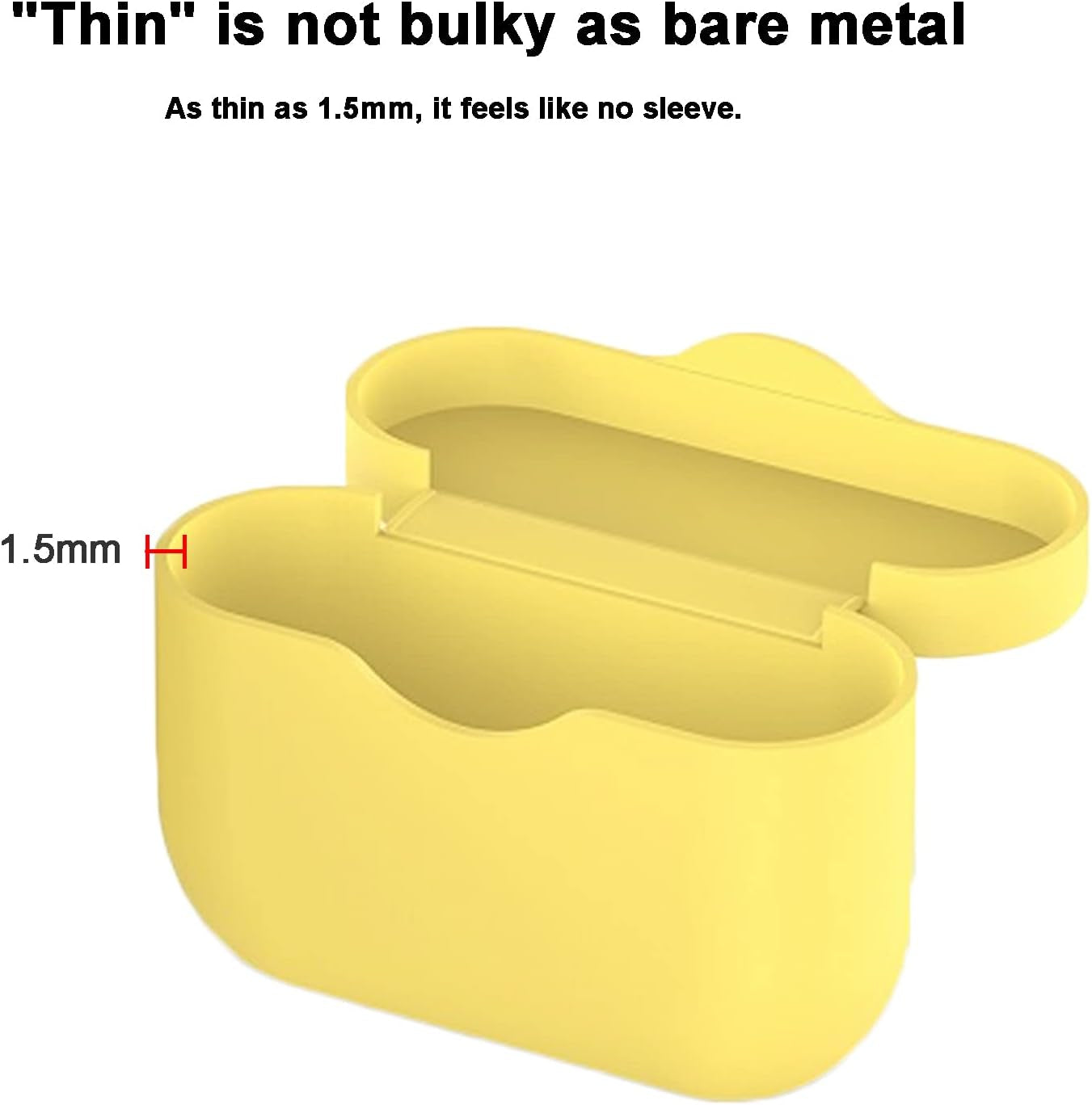 Adhiper WF-1000XM3 Protective Case Compatible with Sony WF-1000XM3 Headphone Charging Case Silicone Case Cover Protective Cover (Yellow)  Adhiper   