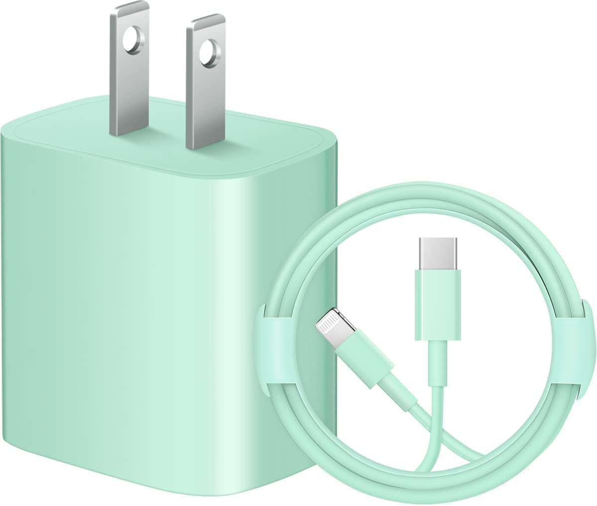 Iphone Charger Super Fast Charging [Apple Mfi Certified] 20W PD Power Wall Charger with 6FT Charging Cable Compatible Iphone 14/14 Pro Max/13/13 Pro Max/12/12 Pro/12 Pro Max/11/11 Pro Ipad(White)  Shenzhen good-she technology Co., Ltd. Green  