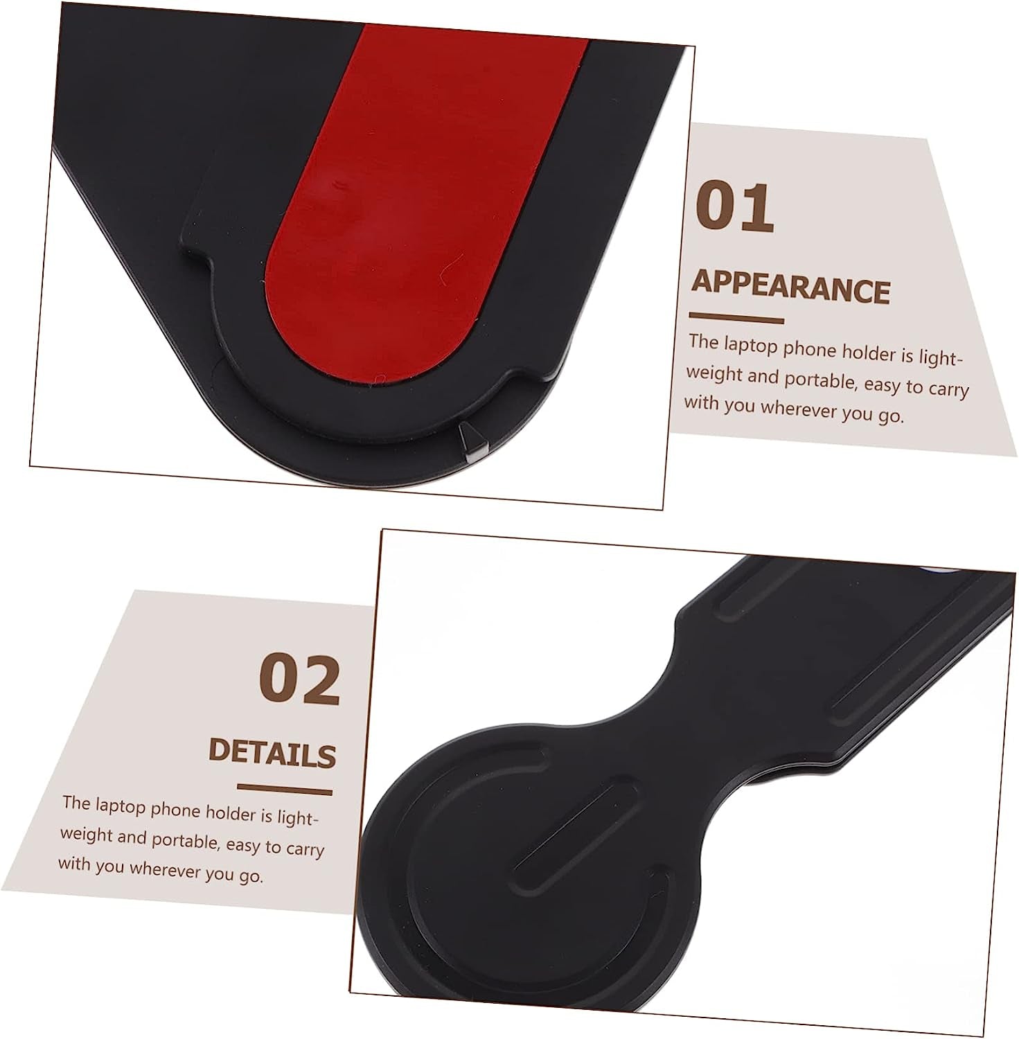 Baluue 2Pcs Mobile Phone Expansion Bracket Magnetic Cell Phone Holder Phone Kickstand Computer Stands Phone Mount for Monitor Mobile Laptop Stand Laptop Mount Laptop Arm for Phone Black  Baluue   