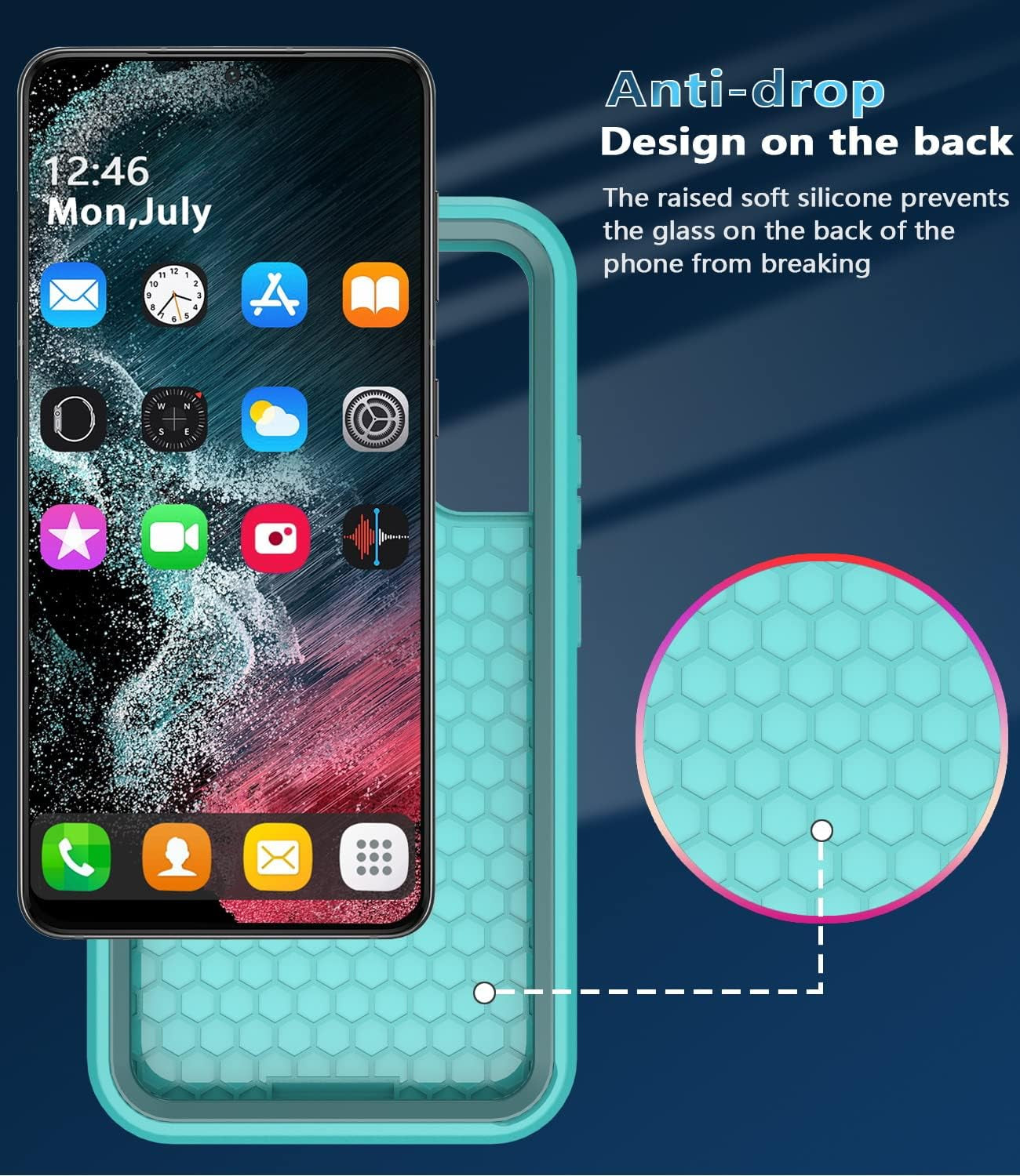 Guirble for Samsung Galaxy S22 plus Case,[Built in Screen Protector][Shockproof][Dropproof] Samsung S22 plus Case,Full-Body Rugged Military Grade Protective for S22 plus 5G Case 6.6 In(Teal)  Guirble   