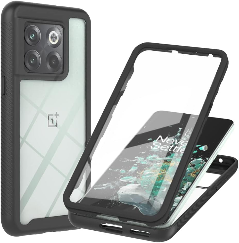 DETUOSI for Oneplus Nord N300 5G Case, Built in PET Screen Protector, [360 Full Body Protection], 1+ Nord N300 5G Case, 3 in 1 Shockproof Clear Protection Phone Cover for Oneplus Nord N300 5G, Black  DETUOSI Oneplus 10T  