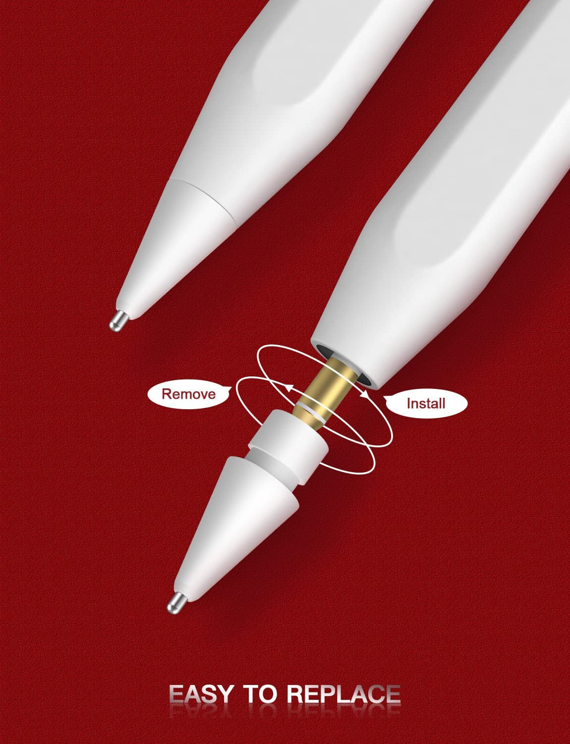 MEKO 2 Pack Upgraded 0.72Mm Fine Ponit Precise Replacement Tips for Apple Pencil 1St/2Nd Generation & Logitech Crayon, Wear-Resisting Pen Nibs for Ipad Pro/Air/Mini Pencil - Black/White  MEKO   