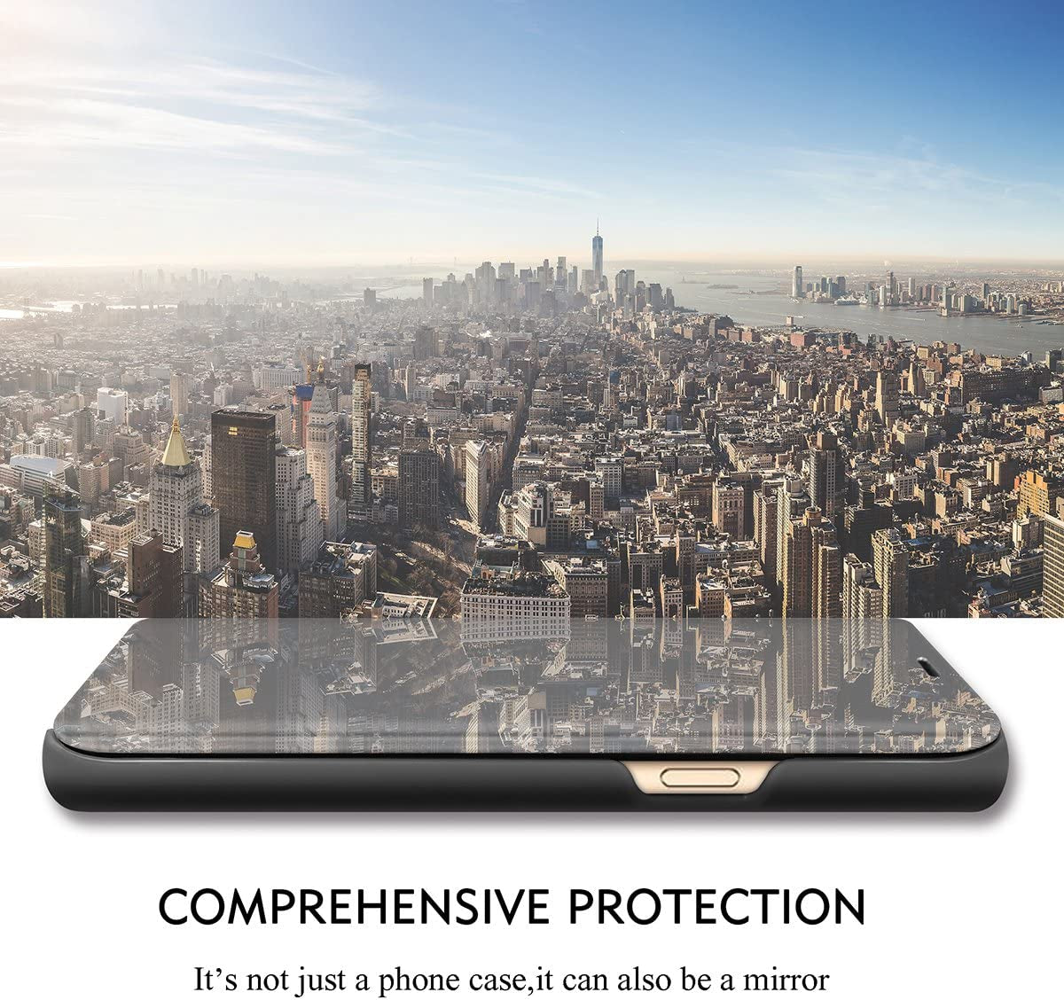 Compatible with Samsung Galaxy Note 20 Ultra Case Flip Leather Cover Clear S-View Mirror Shockproof Cover with Kickstand Anti-Scratch Protective Phone Cases Cover for Samsung Note 20 Ultra  Migexxkj   