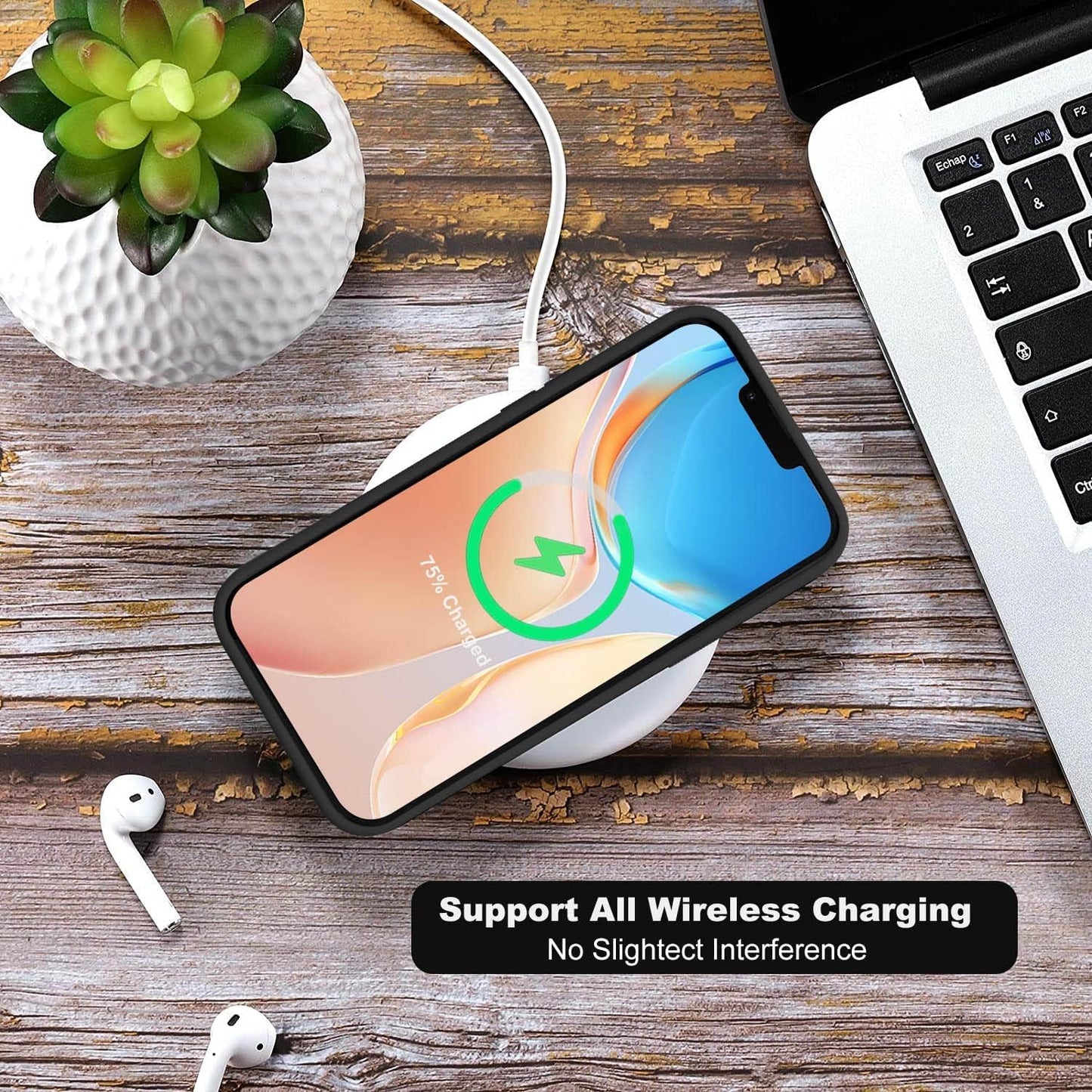 Arseaiy Designed Case for Xiaomi Redmi Note 12 Pro 5G Case Cover Liquid Silicone Slim Soft TPU Shockproof Case with Anti-Scratch Microfiber Lining 6.7", Black  Arseaiy   