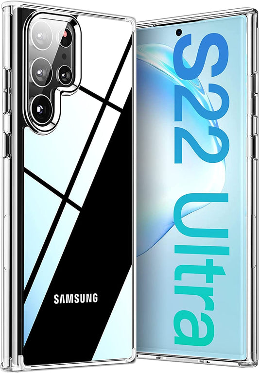 Meifigno Crystal Clear Case for Galaxy S22 Ultra - 6.8 Inch, 20X Anti-Yellow, Military-Grade Protection, Soft Bumper, Natural Series  Meifigno   