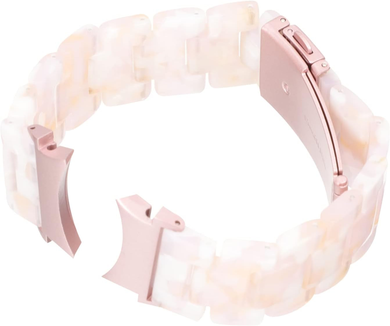 Sosoport Stainless Steel Watch Band Seamless Watch Belt Stainless Watchband Anti- Slip Watch Band Compatible for Watch4  Sosoport Pink  