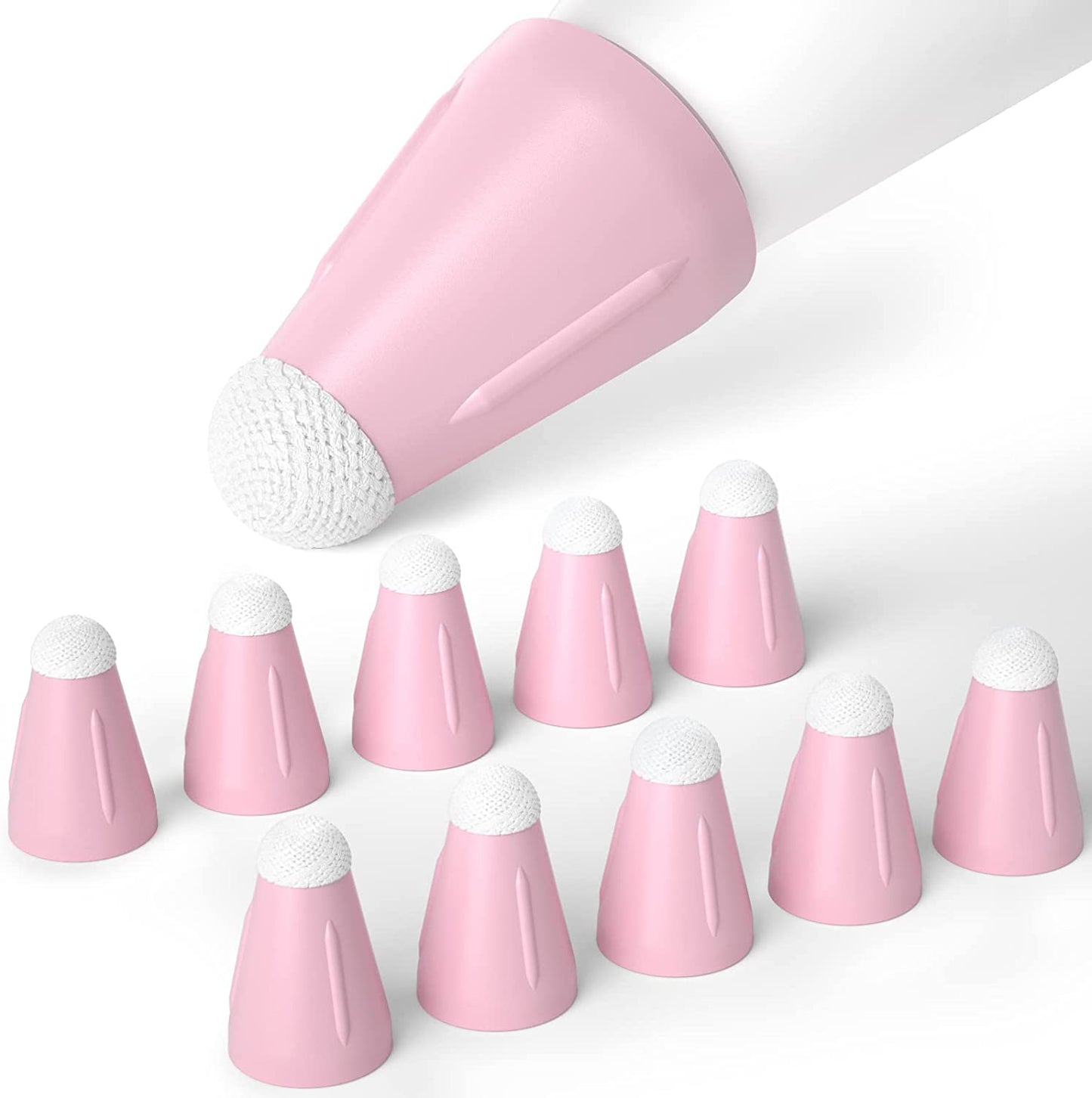 Joosko Compatible with Apple Pencil Tips Cover Case, Silicone Fber Nib Case [10 Pack] , Noiseless Non-Slip Silicone Fiber Nib Cap Case for Apple Pencil 2 Generation /1St Gen. (Lavender Purple)  JOOSKO Pink  