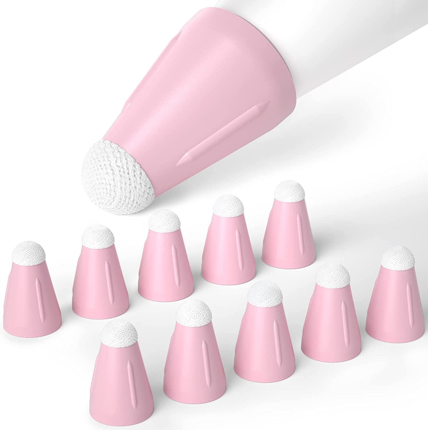 Joosko Compatible with Apple Pencil Tips Cover Case, Silicone Fber Nib Case [10 Pack] , Noiseless Non-Slip Silicone Fiber Nib Cap Case for Apple Pencil 2 Generation /1St Gen. (Lavender Purple)  JOOSKO Pink  