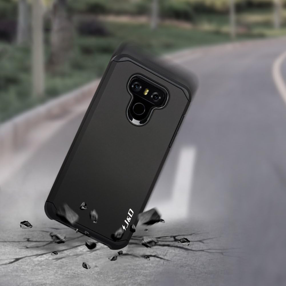 J&D Case Compatible for LG G6 / LG G6 plus Case, Heavy Duty Dual Layer Hybrid Shock Proof Protective Rugged Bumper Case for LG G6 Plus, LG G6 Case, Red  J&D Tech   