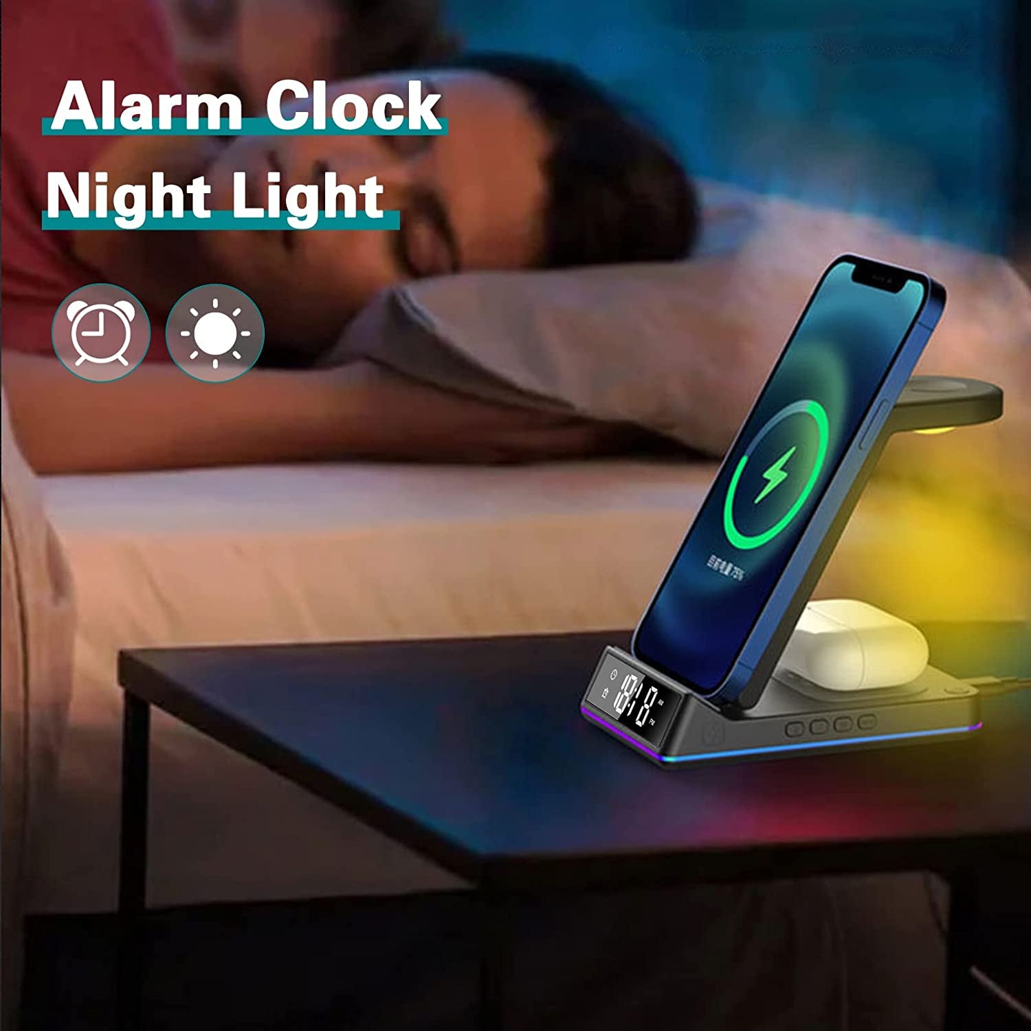 FYY Wireless Charger,5 in 1 Foldable QI Fast Wireless Charging Station Compatible with Iphone 13/12/11 Pro Max/Xs Max/Xr/Xs/X/8/Se,Iwatch Series 7/6/5/4/3/2/Se,Airpods Pro/3/2 - Black  GUANGZHOU WENYI COMMUNICATION EQIPMENT CO.,LTD   