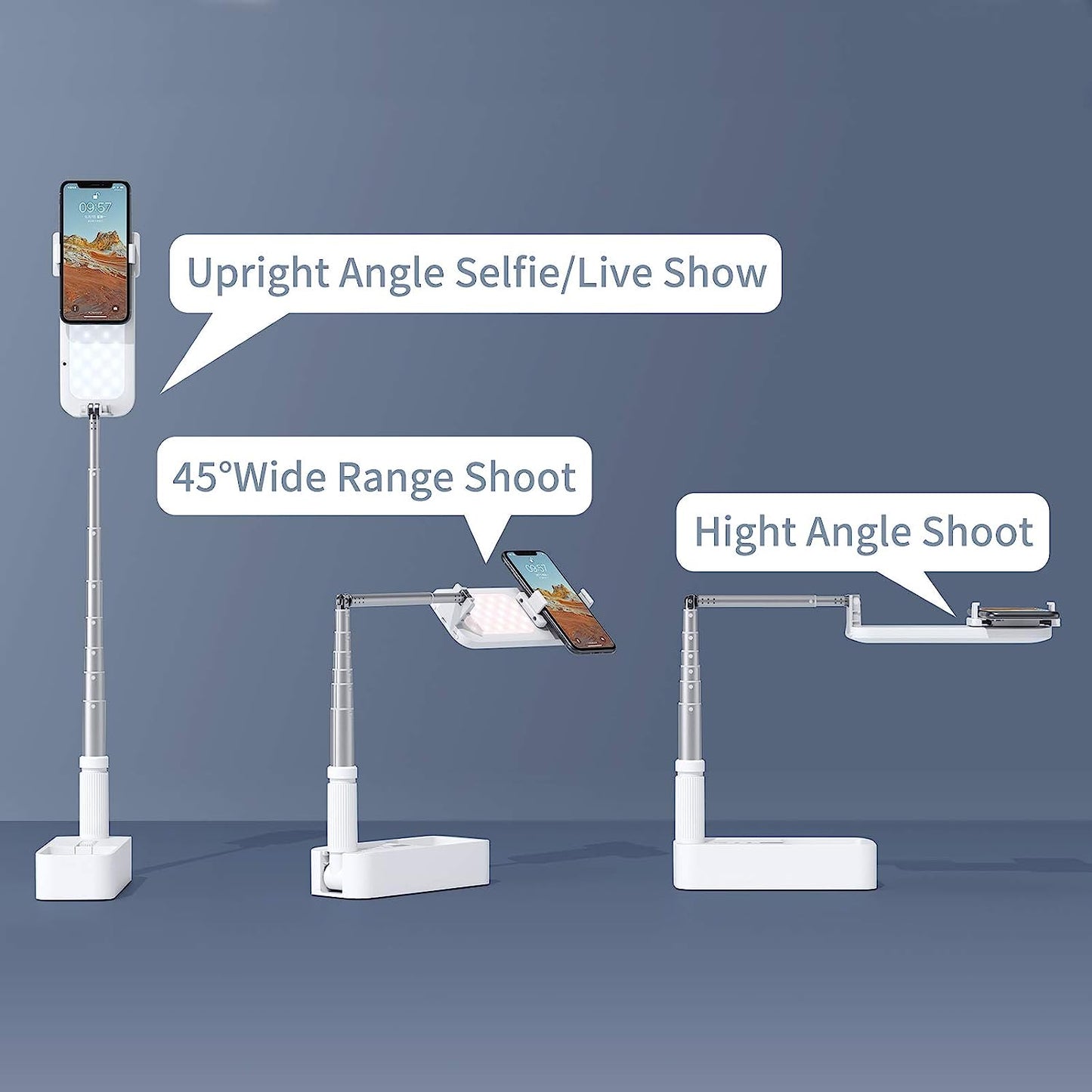 Selfie Ring Light Portable Mini LED Desk Ringlight 3200-5500K with 1000Mah Battery for Live Stream Make up Youtube Tiktok Dimmable LED Camera Ring Light for Iphone & Android Phone  YOUSAMS   