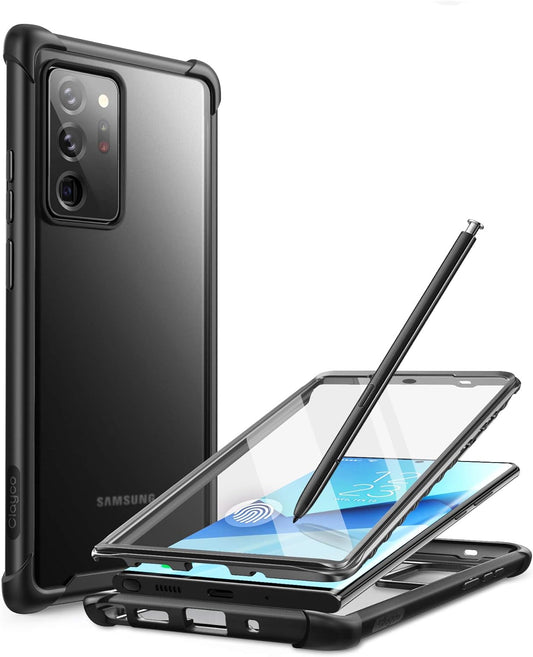 Clayco Forza Series Case for Samsung Galaxy Note 20 Ultra, Built-In Screen Protector Compatible with Fingerprint ID, Full-Body Rugged Cover, 6.9 Inch, 2020 Release (Black)  Clayco   