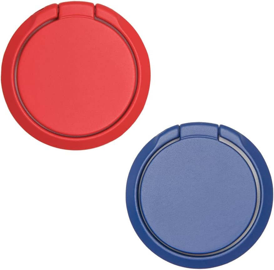 Cell Phone Ring Holder for Hand, Phone Back Ring Grip for Finger and Case (Black)  SUNURS Red + Navy Blue  