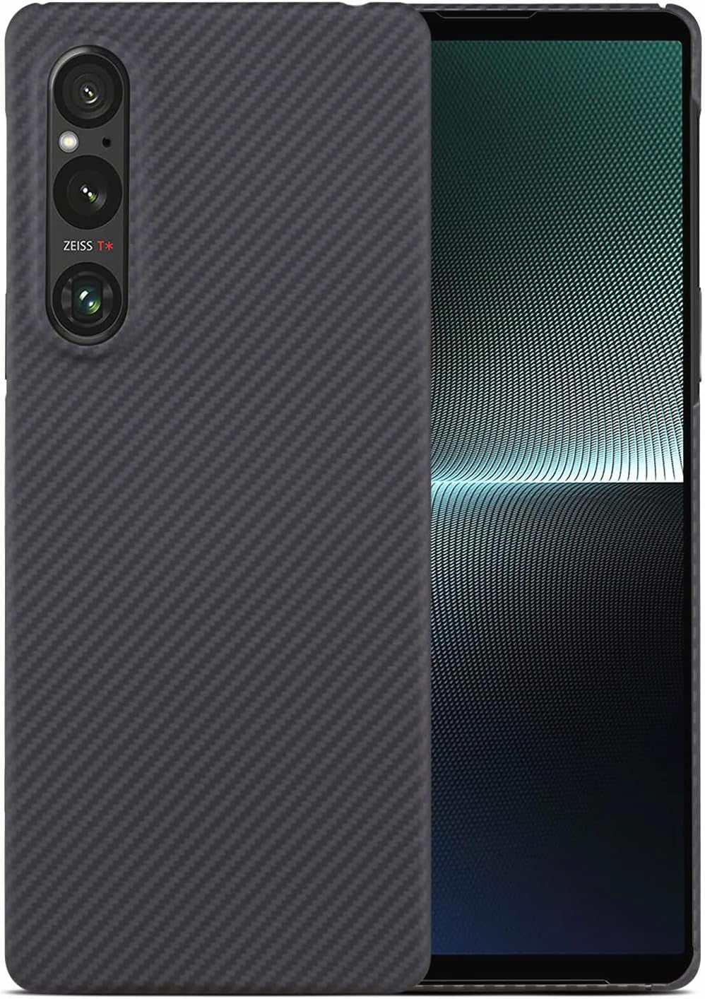 GIMENOHIG Ultra-Thin and Lightweight Rare 600D Aramid Carbon Fiber Case for Sony Xperia 1 V Phone Protective Cover (600D Black)  GIMENOHIG   