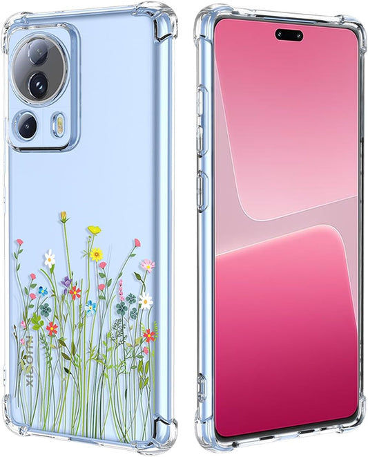 GTBDEKI Phone Case for Xiaomi 13 Lite Case, Xiaomi Civi 2 2209129SC Case, Clear Case with Flower Garden Patterns Protective Phone Cover for Xiaomi 13 Lite Flower Bouquet  GTBDEKI   