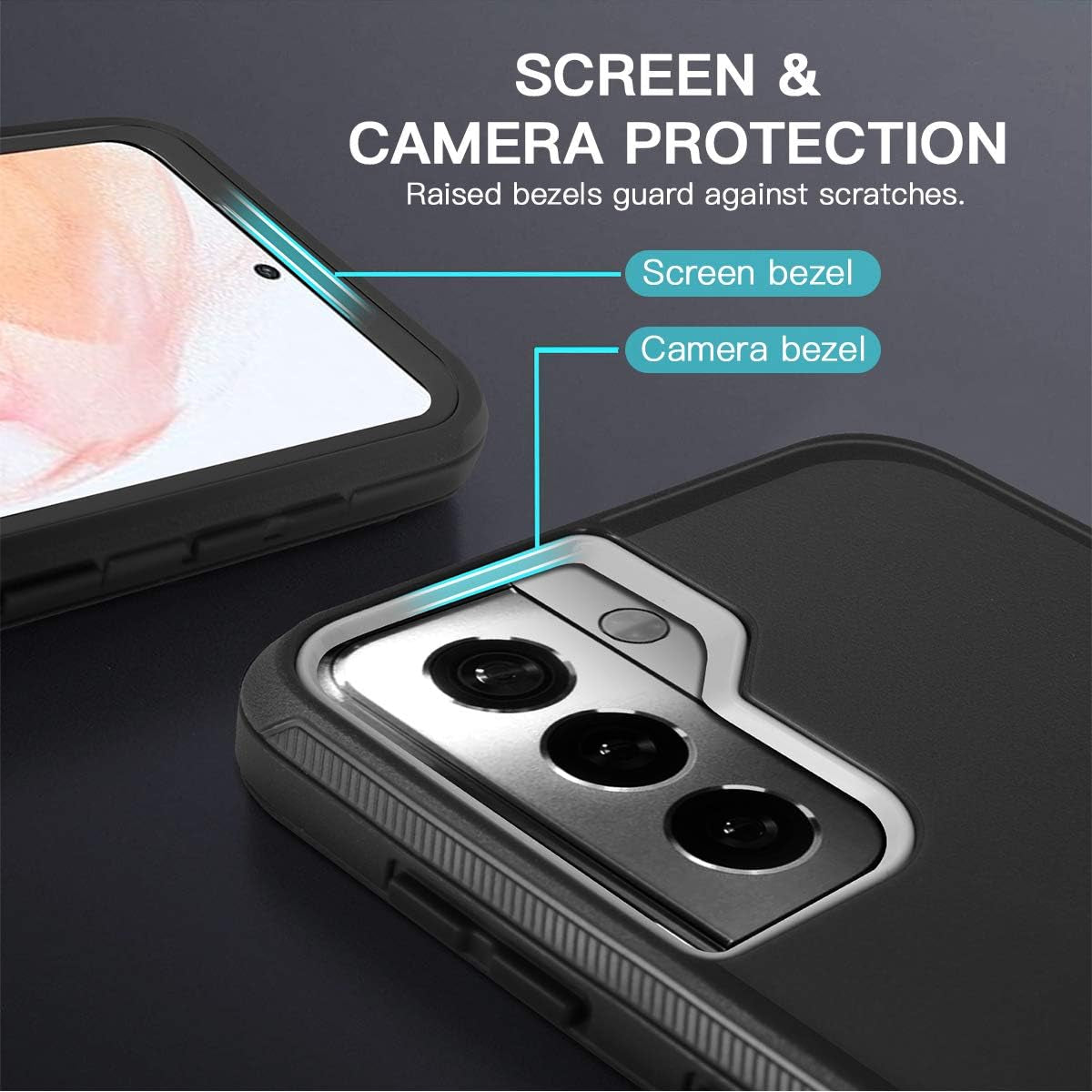 Aicase for Galaxy S21 plus Case with Screen Protector, Heavy Duty Drop Protection Full Body Rugged Shockproof/Dust Proof 3-Layer Military Grade Tough Durable Phone Cover for Samsung Galaxy S21 Plus  AICase   