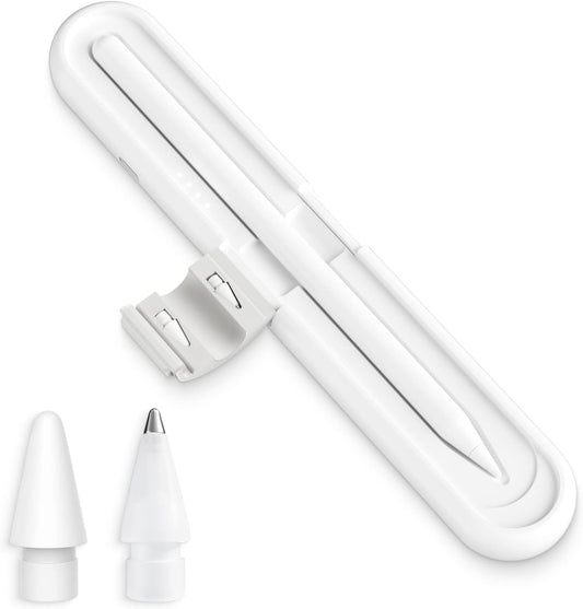 REEYEAR Portable 800Mah Fast Charging Case with 2 Pcs Replacement Pencil Tips Fits for Apple Pencil 2Nd Generation, Lightweight Travel-Friendly Charger and Storage Case for Ipad Pro Pencil 2,Gray  REEYEAR   