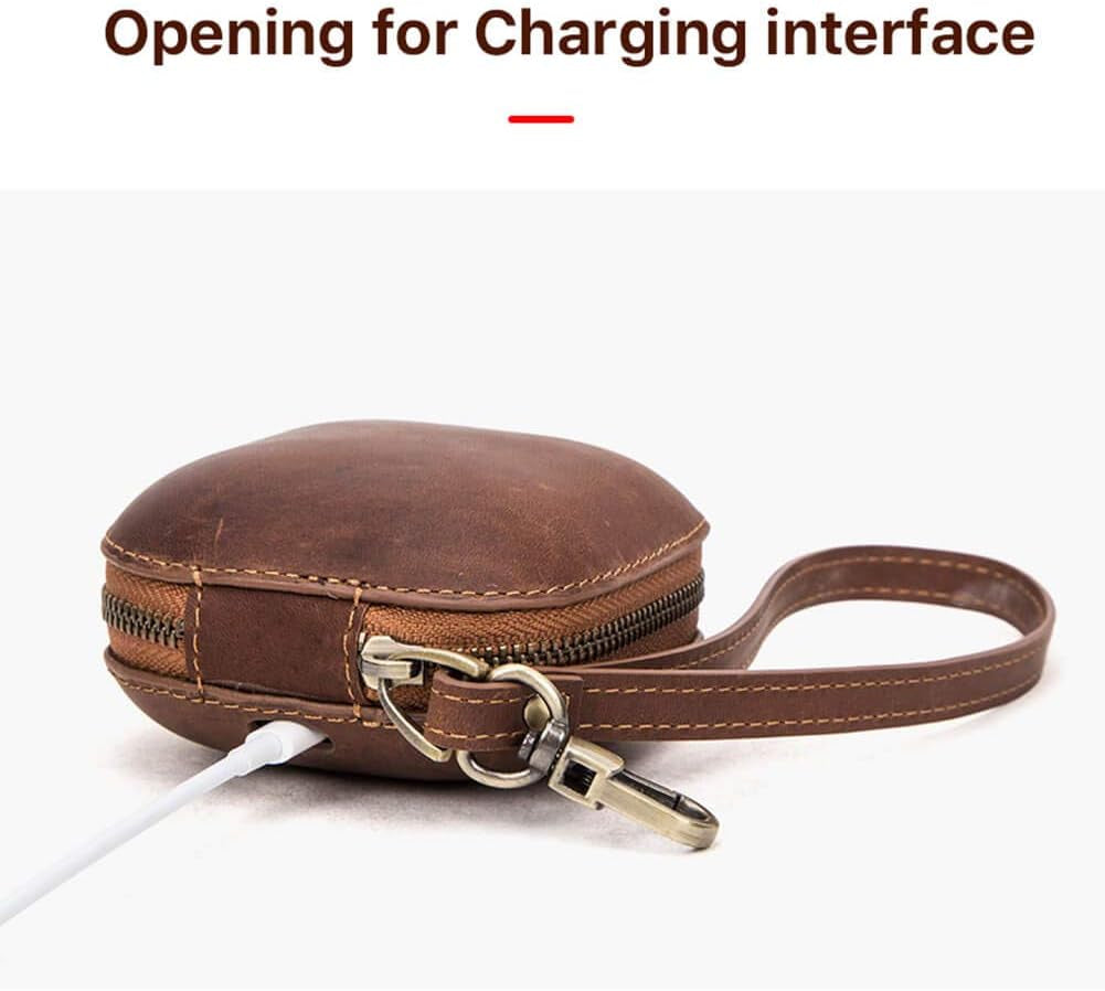 Hiram Powerbeats Pro Leather Case,Crazy Horse Leather Powerbeats Pro Case for Men and Women, Men'S Leather Travel Case for Powerbeats Pro(Brown)…  Hiram   