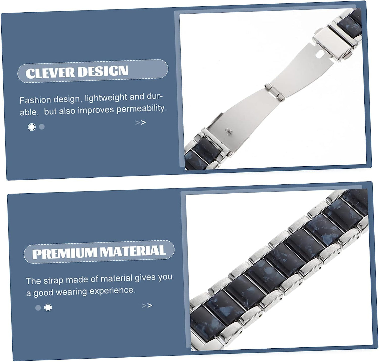 UKCOCO 2Pcs Skid Stainless Men Business Anti- Gift Anti-Skid Belt Accessory Watchband Anti-Slip for Replaceable Metal Band Watch Strap Slip  UKCOCO   