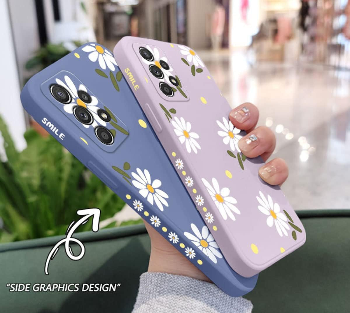 Sunswim for Galaxy Note 20 Ultra Case Cute Daisy Pattern Full Camera Lens Protection Shockproof TPU Bumper Liquid Silicone Protective Cover Phone Cases for Samsung Galaxy Note 20 Ultra 5G 6.9"-Black  Sunswim   