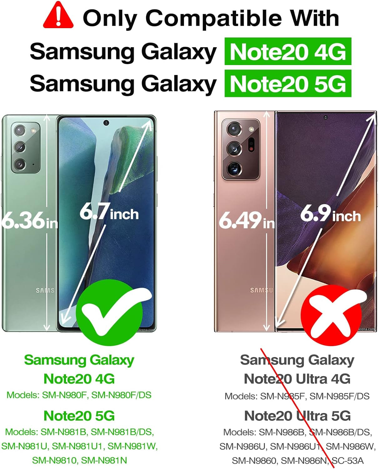 Rayboen Case for Galaxy Note 20 Crystal Clear Designed Non-Slip Shockproof Protection Phone Case, Hard PC Back Flexible TPU Slim Fit Light and Durable Cover for Samsung Galaxy Note 20 5G  Rayboen   