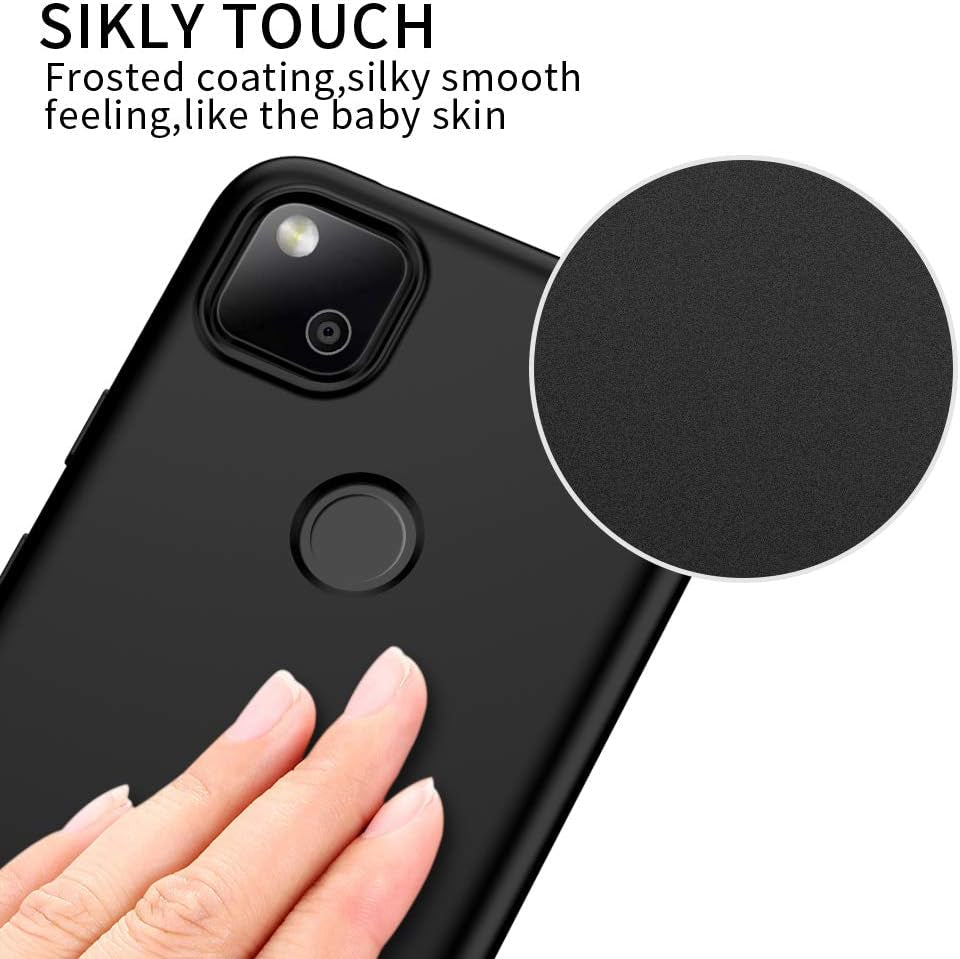 X-Level Google Pixel 4A Case Slim Fit Mobile Phone Case [Guardian Series] Soft TPU Matte Finish Ultra-Thin Light Protective Cell Phone Back Cover for Google Pixel 4A-Black  X-level   