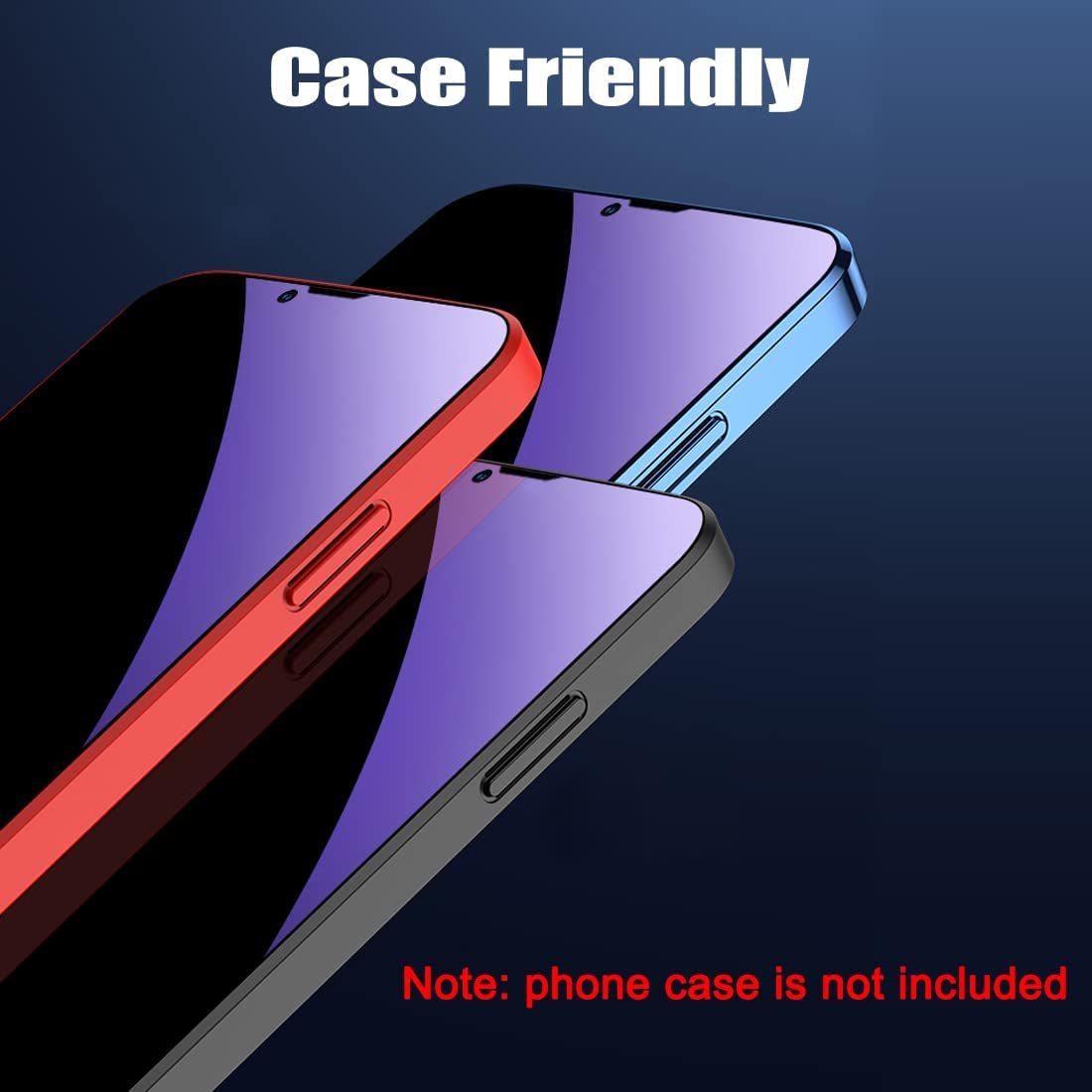 SOOPUR [2 Pack Compatible with Iphone 13 / Iphone 13 Pro/Iphone 14 Anti-Blue Light Privacy Screen Protector 6.1", Scratch Resistant, Anti-Shatter Tempered Glass Film, Rounded Edge Full Coverage  SOOPUR   