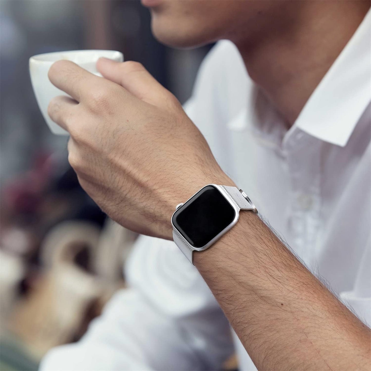 2 Pack Metal Band Compatible with Apple Watch Bands 40Mm 38Mm 41Mm 45Mm 44Mm 42Mm 49Mm, Stainless Steel Milanese Mesh Loop Magnetic Wristband for Iwatch Series 8 7 6 5 4 3 2 1 SE Ultra for Women Men  Generic   