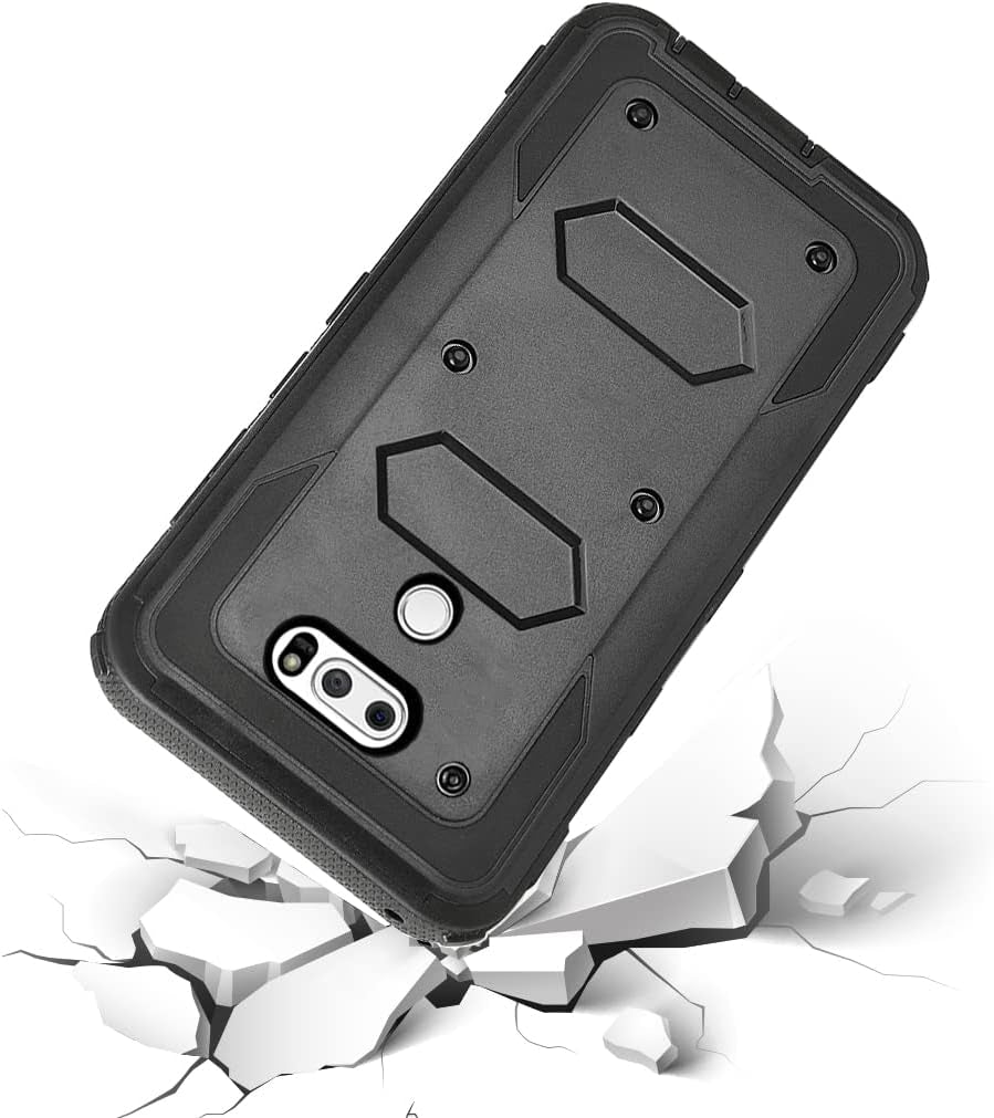 Asuwish Phone Case for LG V35 Thinq V30 plus Cover Hybrid Rugged Shockproof Drop Proof Full Body Protective Heavy Duty Cell Accessories LGV30 LGV35 LG30 LG35 V 30 35 V30+ V30S H931 Women Men Black  Asuwish   