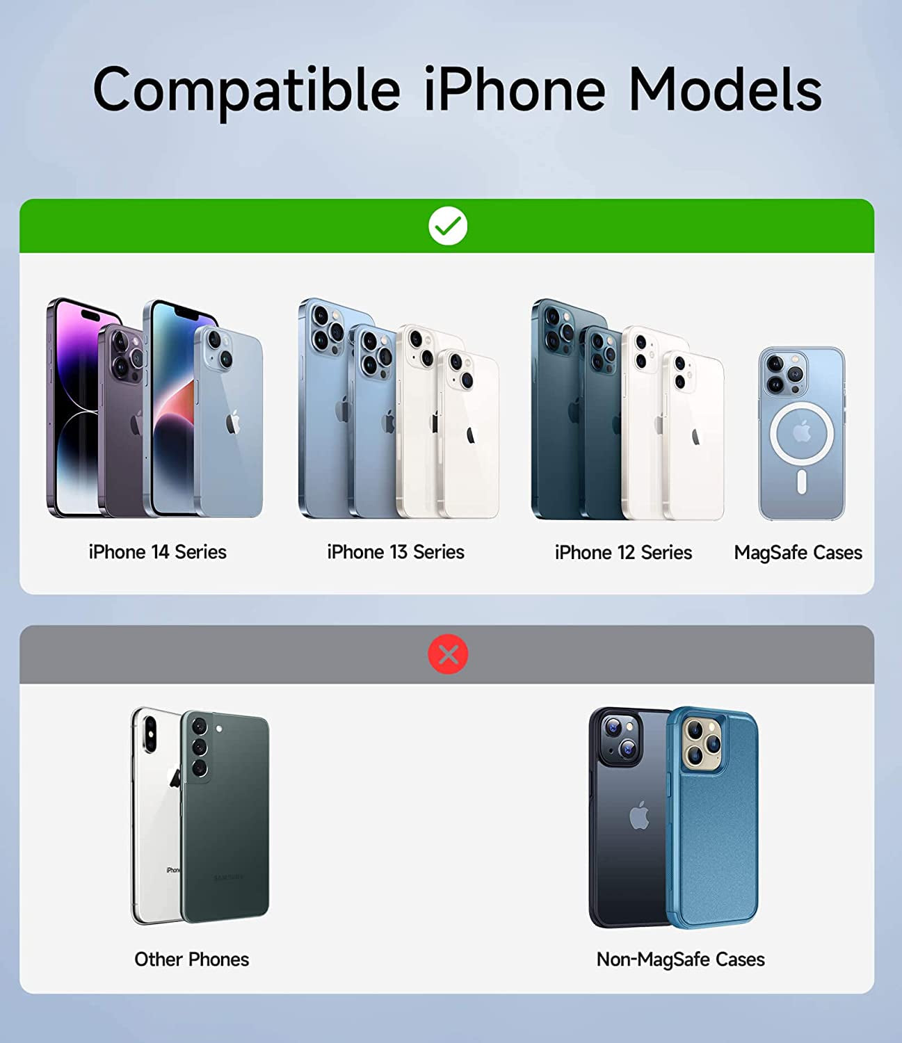 MAGKOTA Magsafe Wallet Max 5 Cards, Magnetic Card Holder Compatible with Iphone 14 /Iphone 13/ Iphone12 Series, Stretchy Fabric Iphone Wallet Stand with Flap,And Has 2 Viewing Angles (Black)  MAGKOTA   